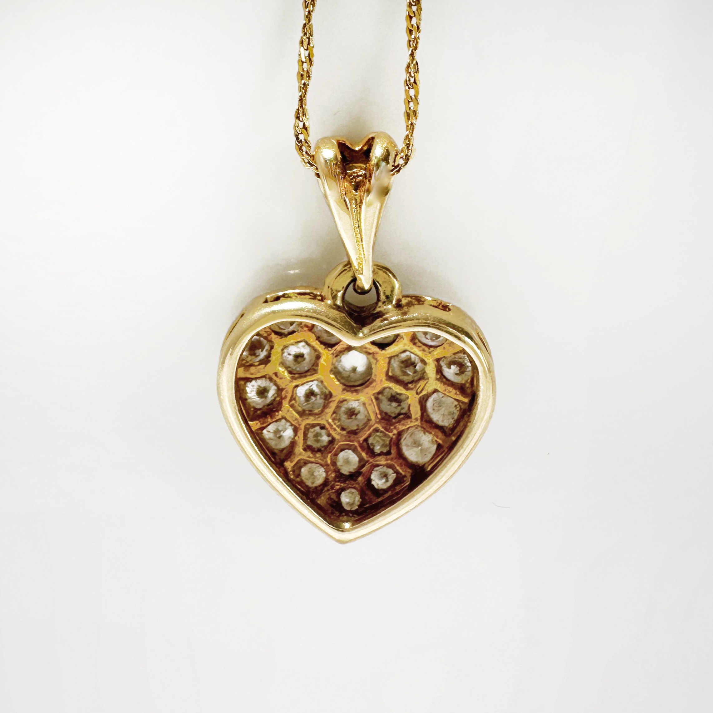 Vintage Diamond Pavé Heart Pendant 6