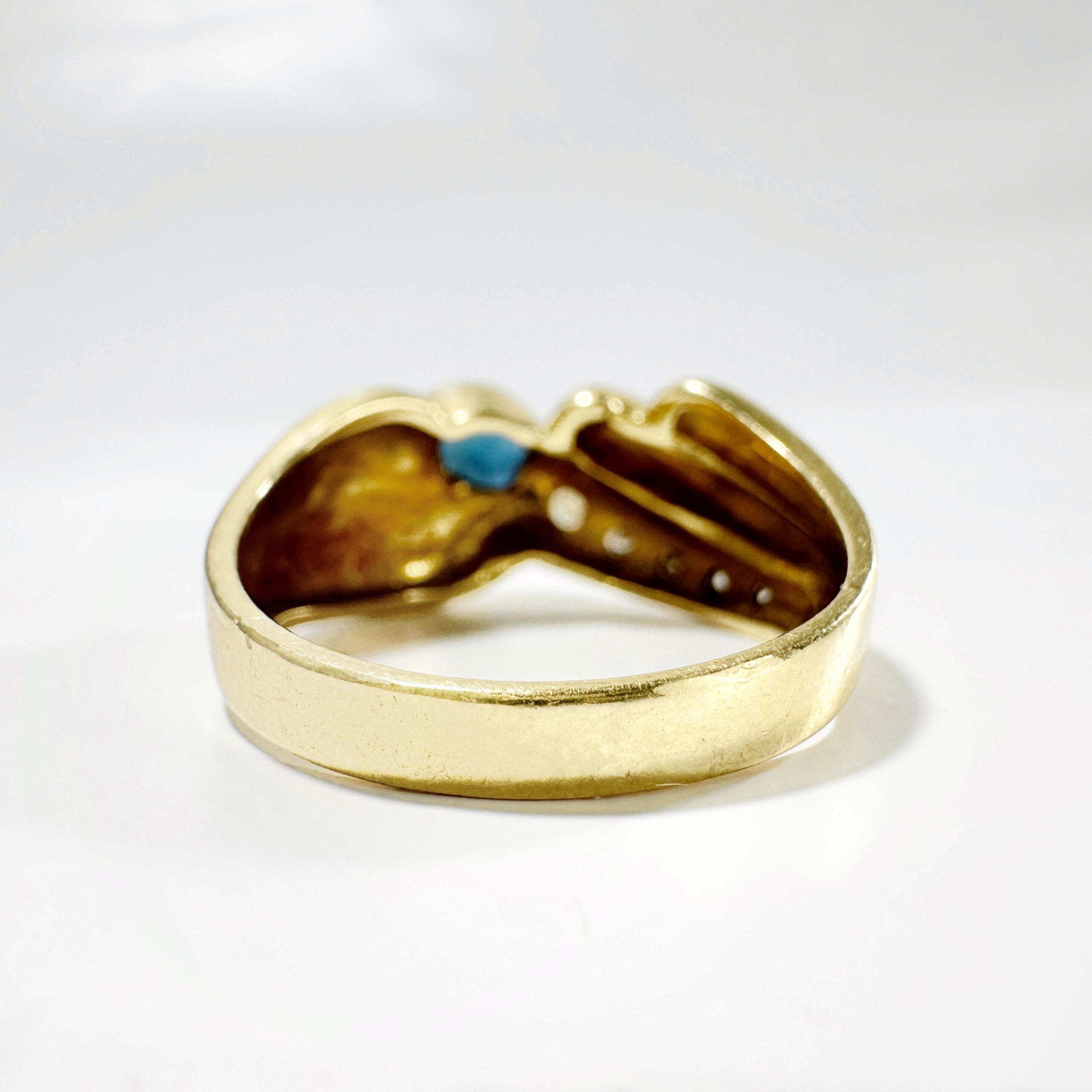 Art Deco Vintage Sapphire And Diamonds Ring 5