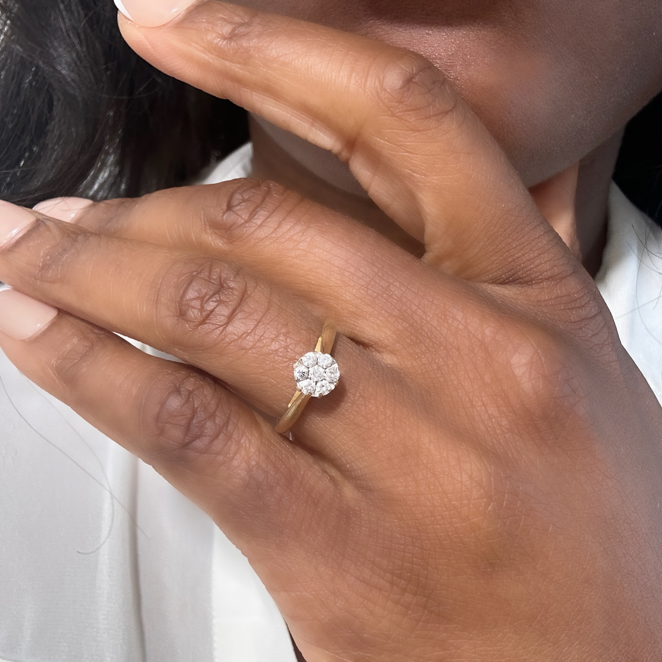 Vintage Diamond Pavé Ring 7