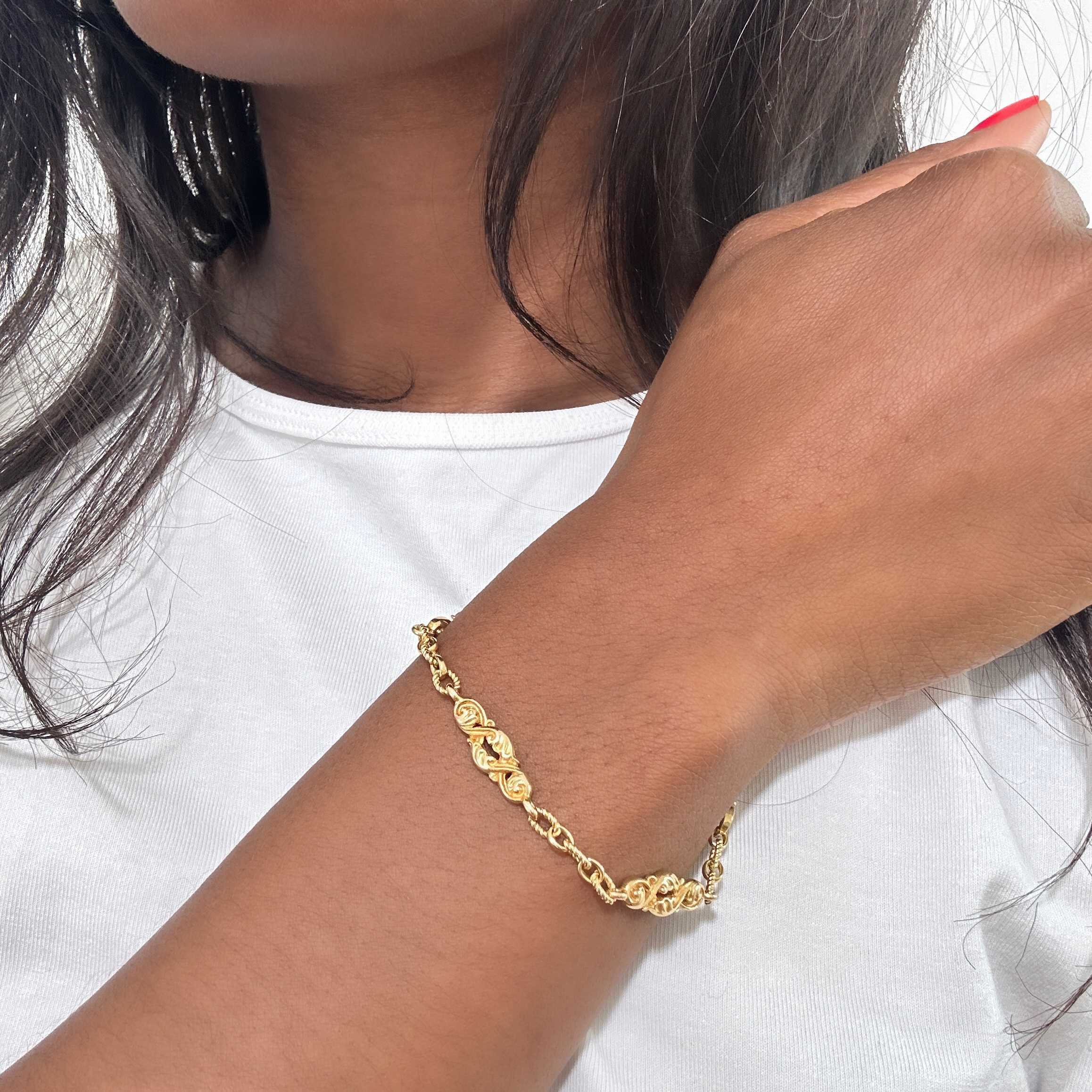 Vintage Gold Arabesque Bracelet 9