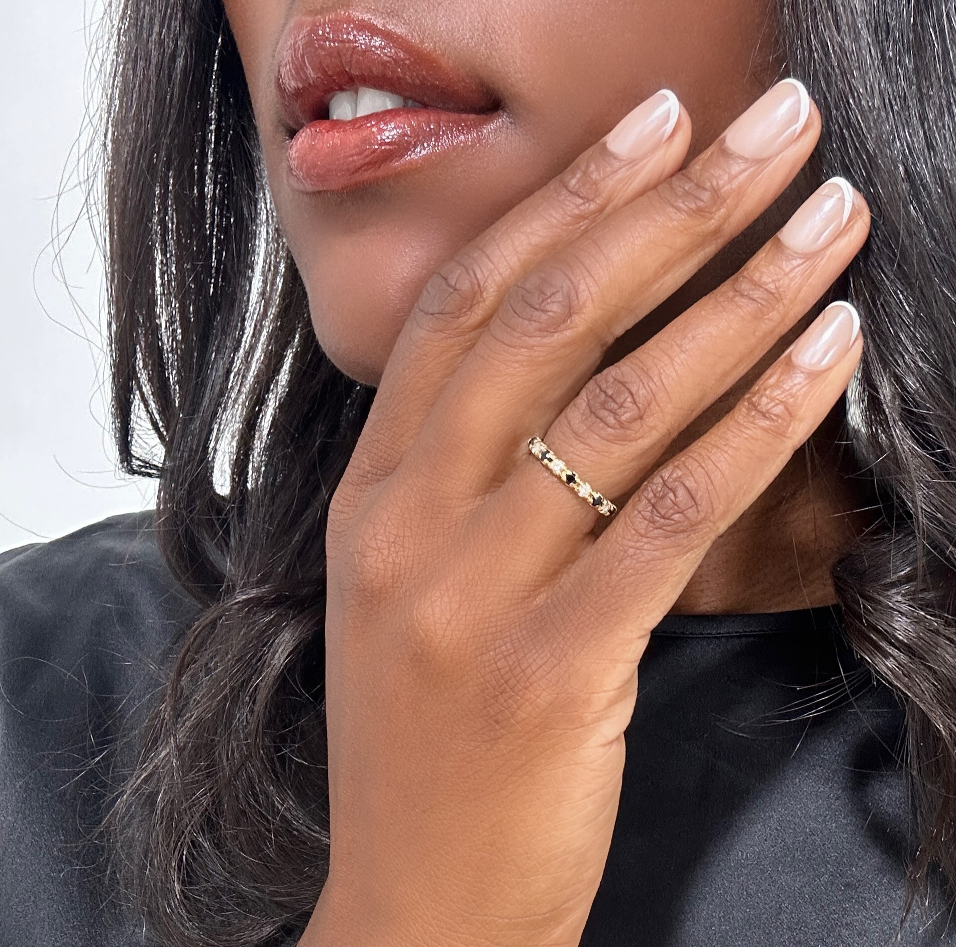 Vintage Gold Diamond And Sapphire American Wedding Band 7