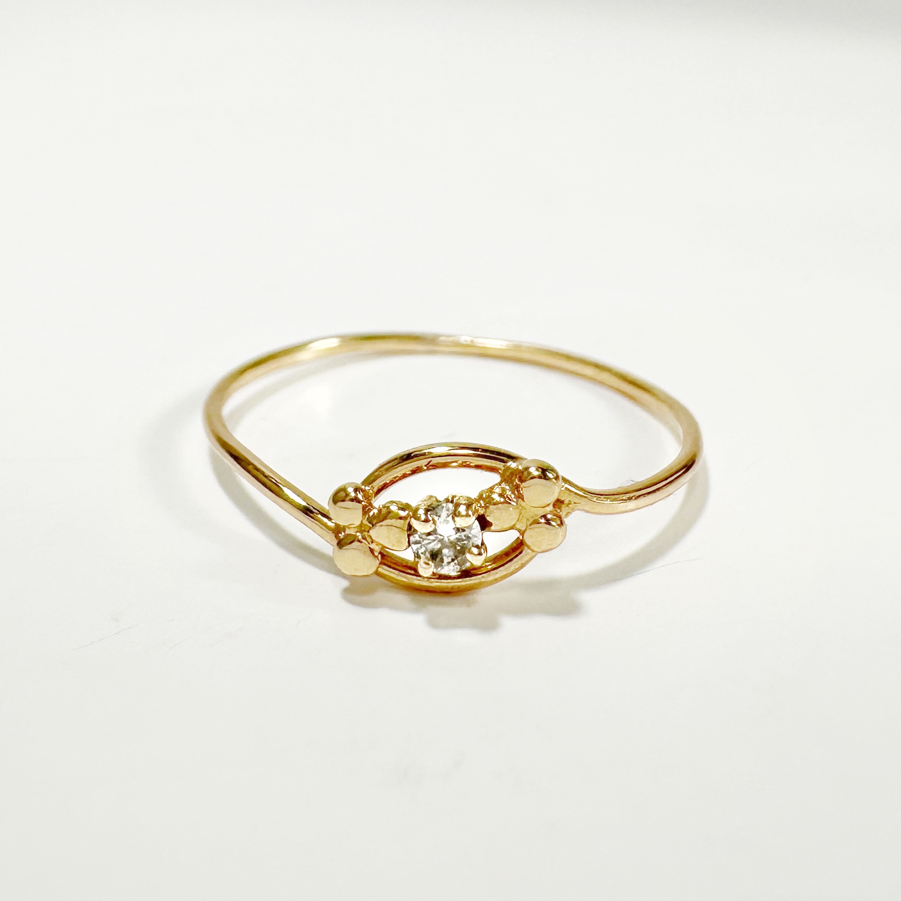 Vintage Gold Diamond Eye Ring 1
