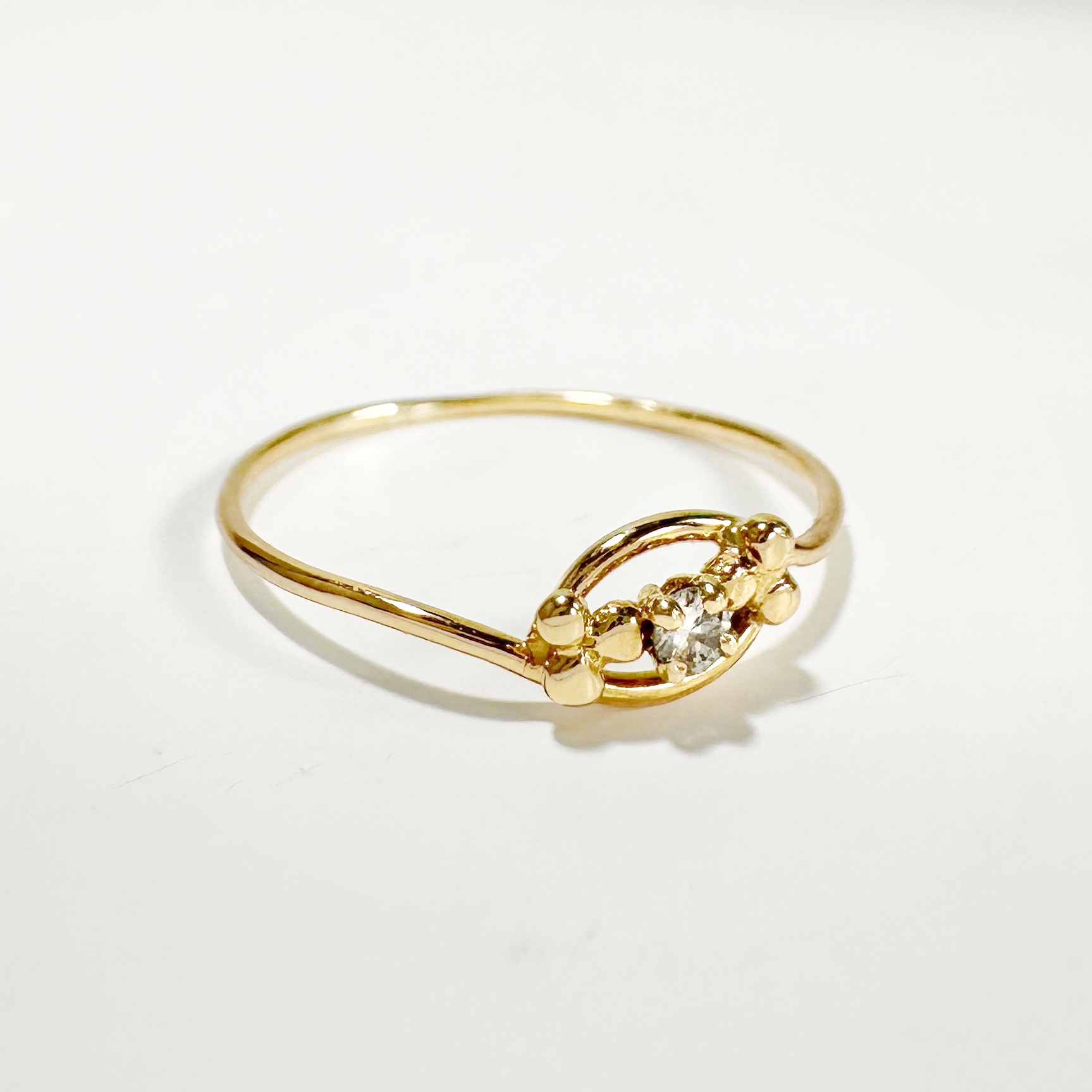 Vintage Gold Diamond Eye Ring 2