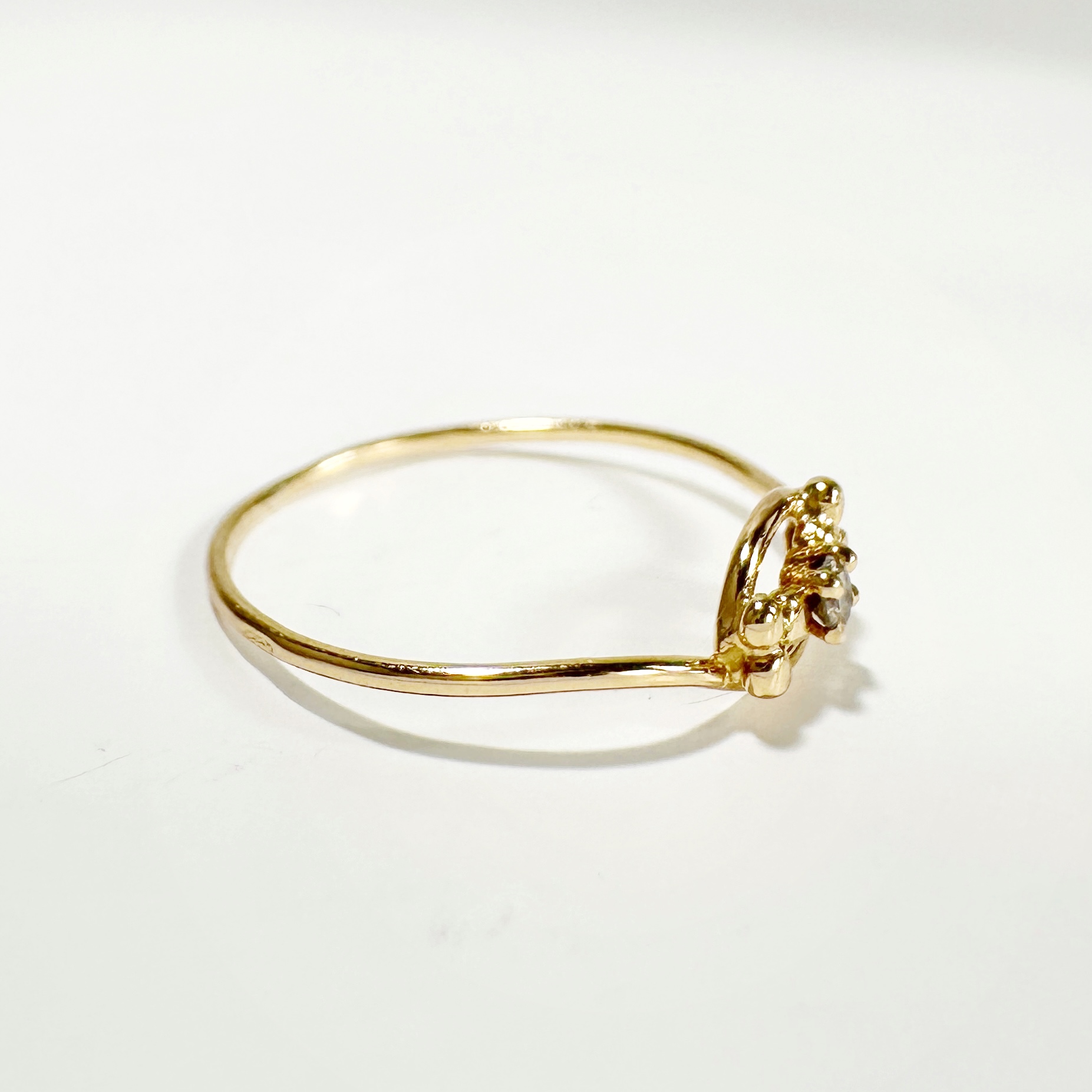 Vintage Gold Diamond Eye Ring 3
