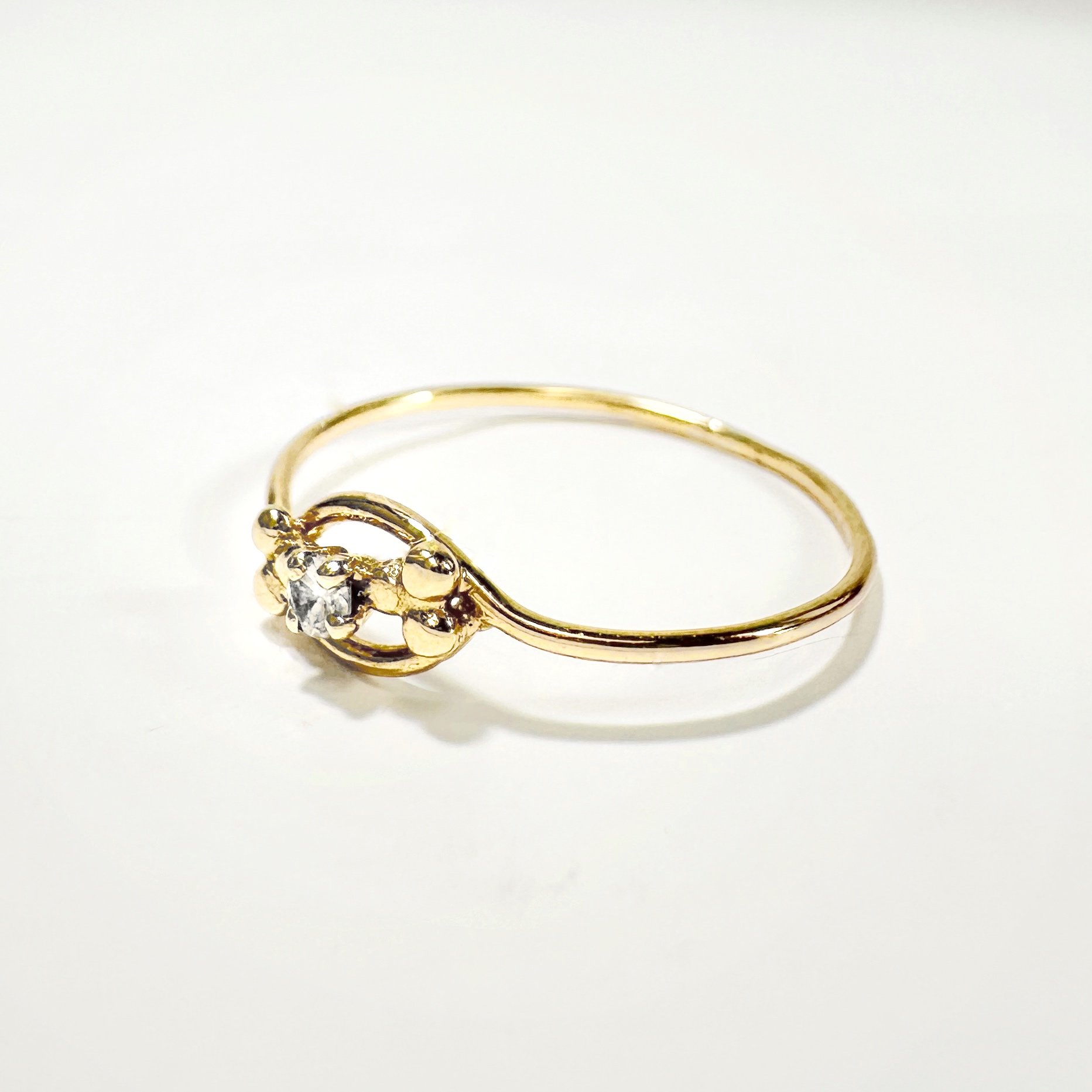 Vintage Gold Diamond Eye Ring 5
