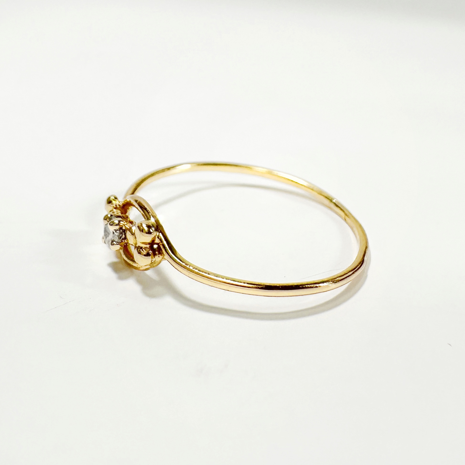 Vintage Gold Diamond Eye Ring 6