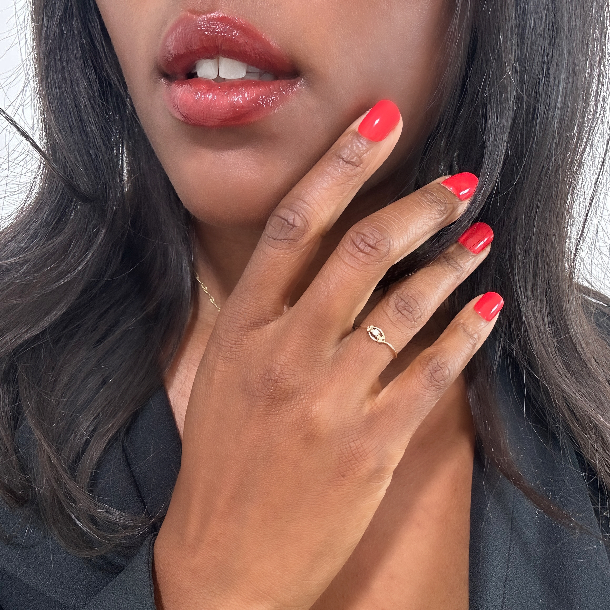 Vintage Gold Diamond Eye Ring 8