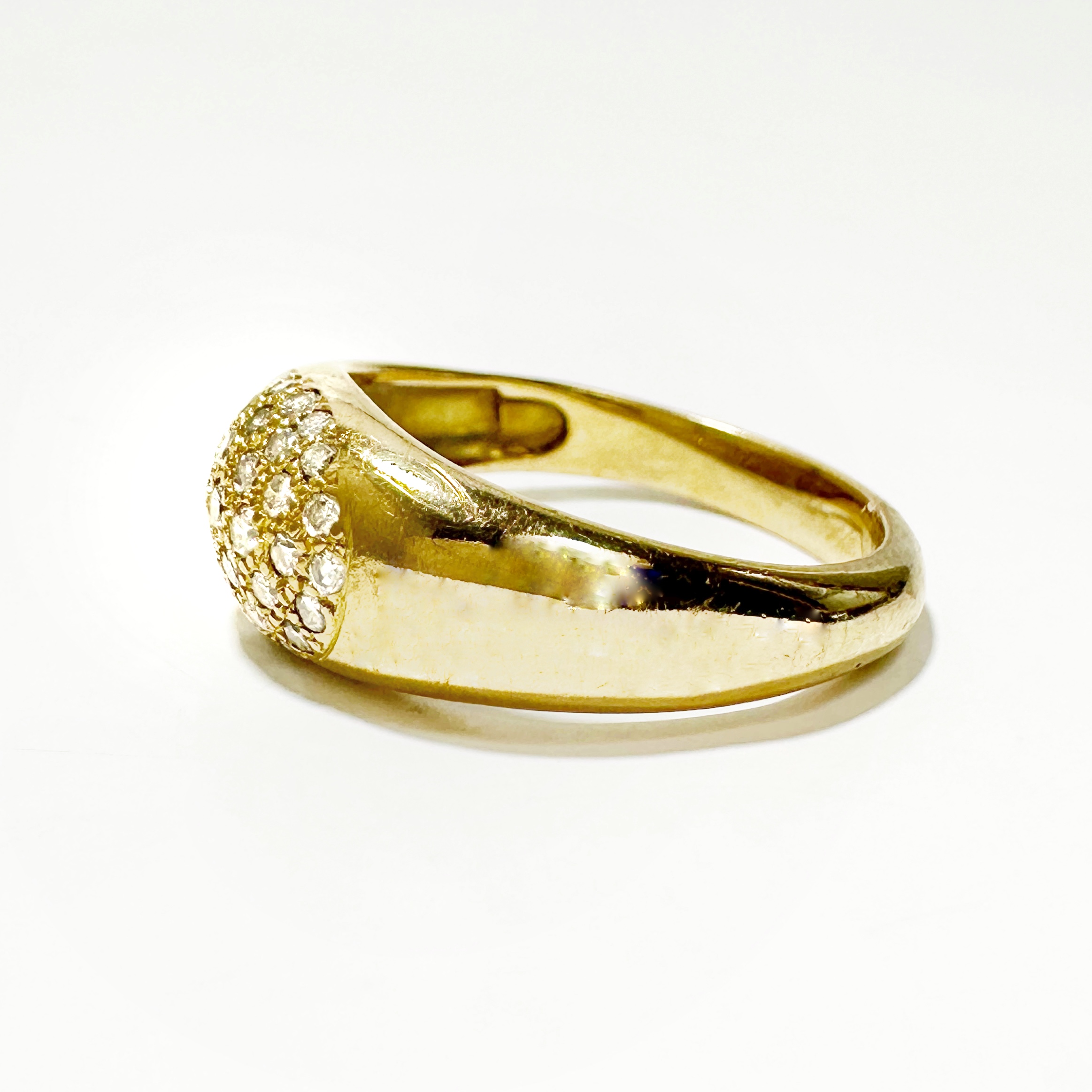Vintage Gold Diamond Pavé Ring 2