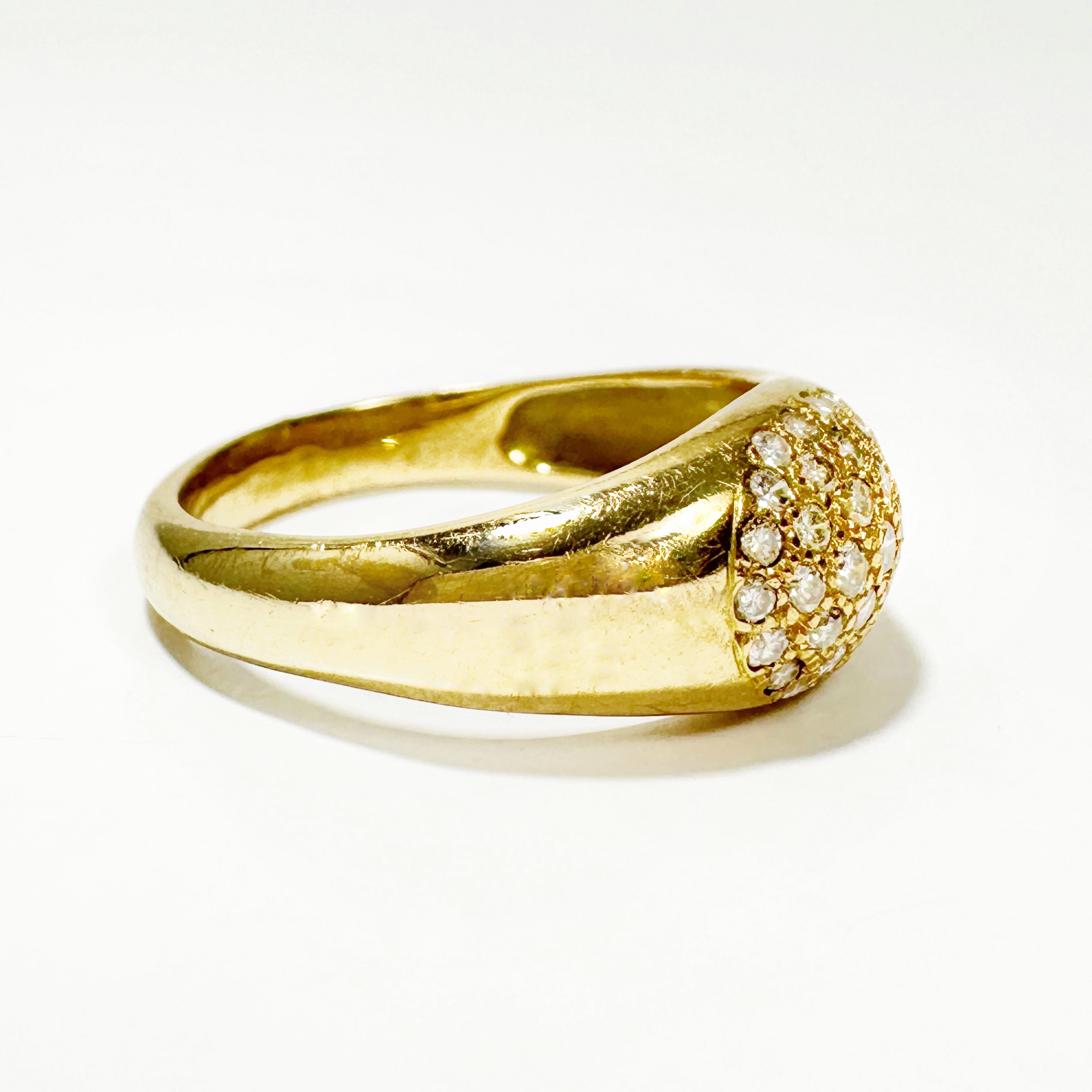 Vintage Gold Diamond Pavé Ring 3