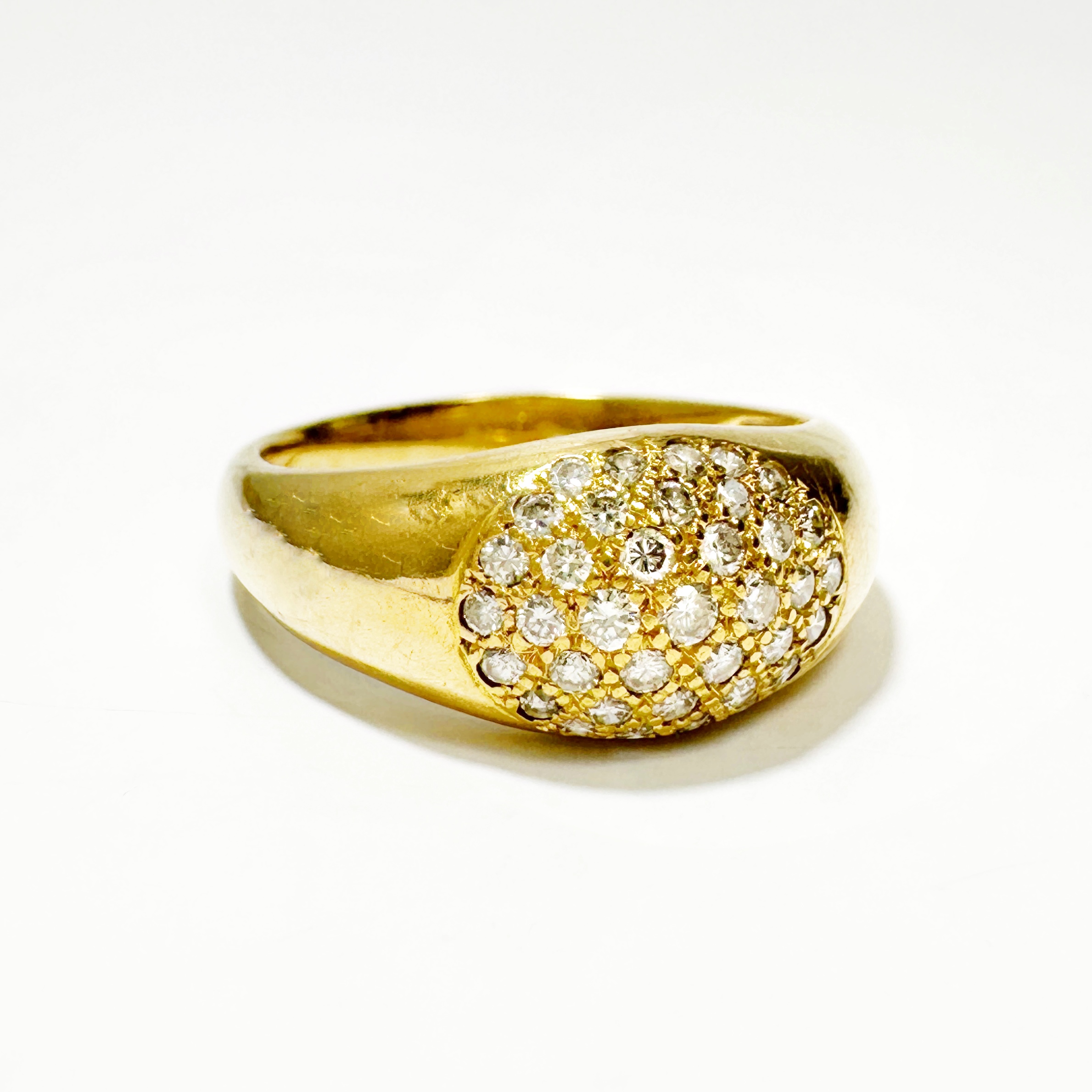 Vintage Gold Diamond Pavé Ring 4