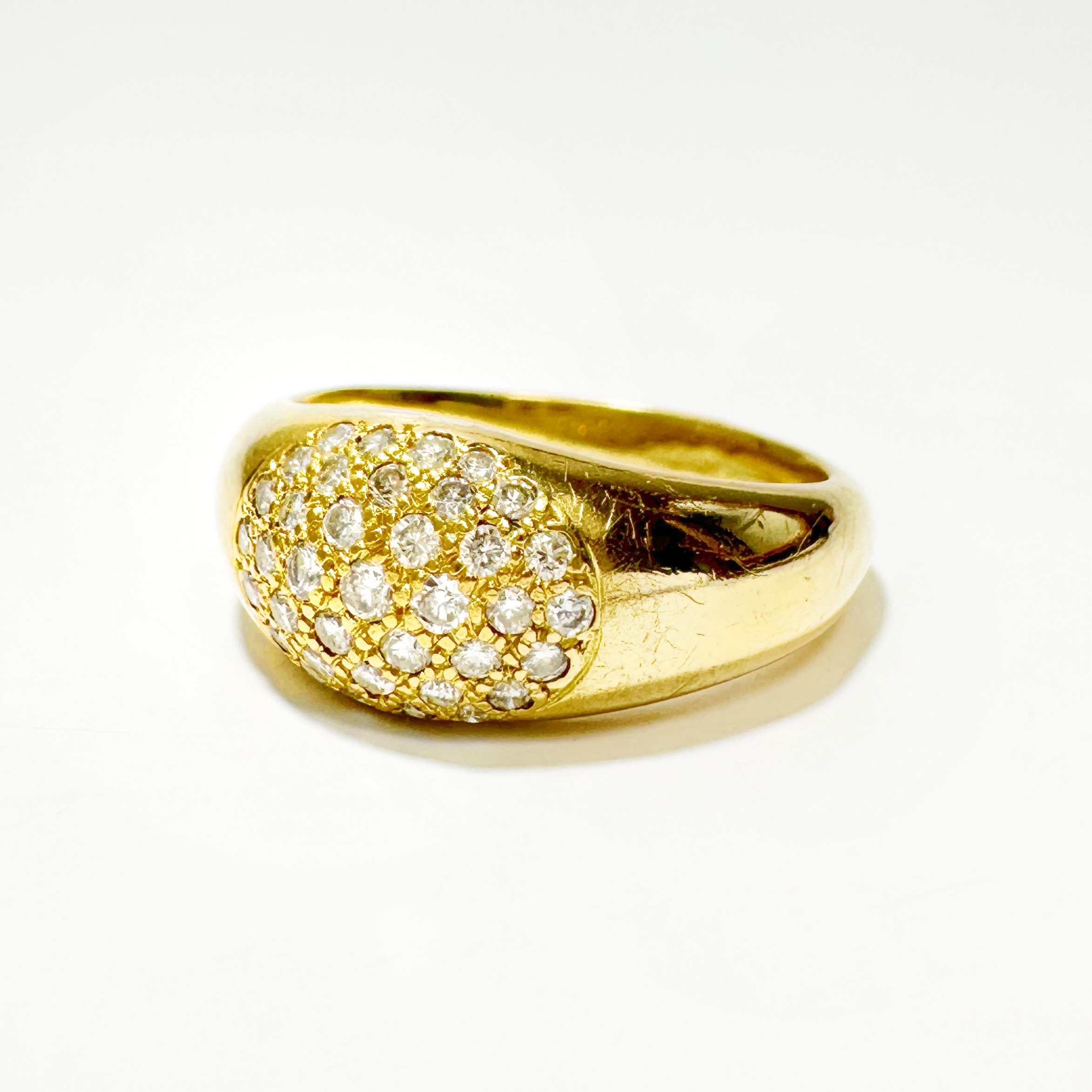 Vintage Gold Diamond Pavé Ring 5