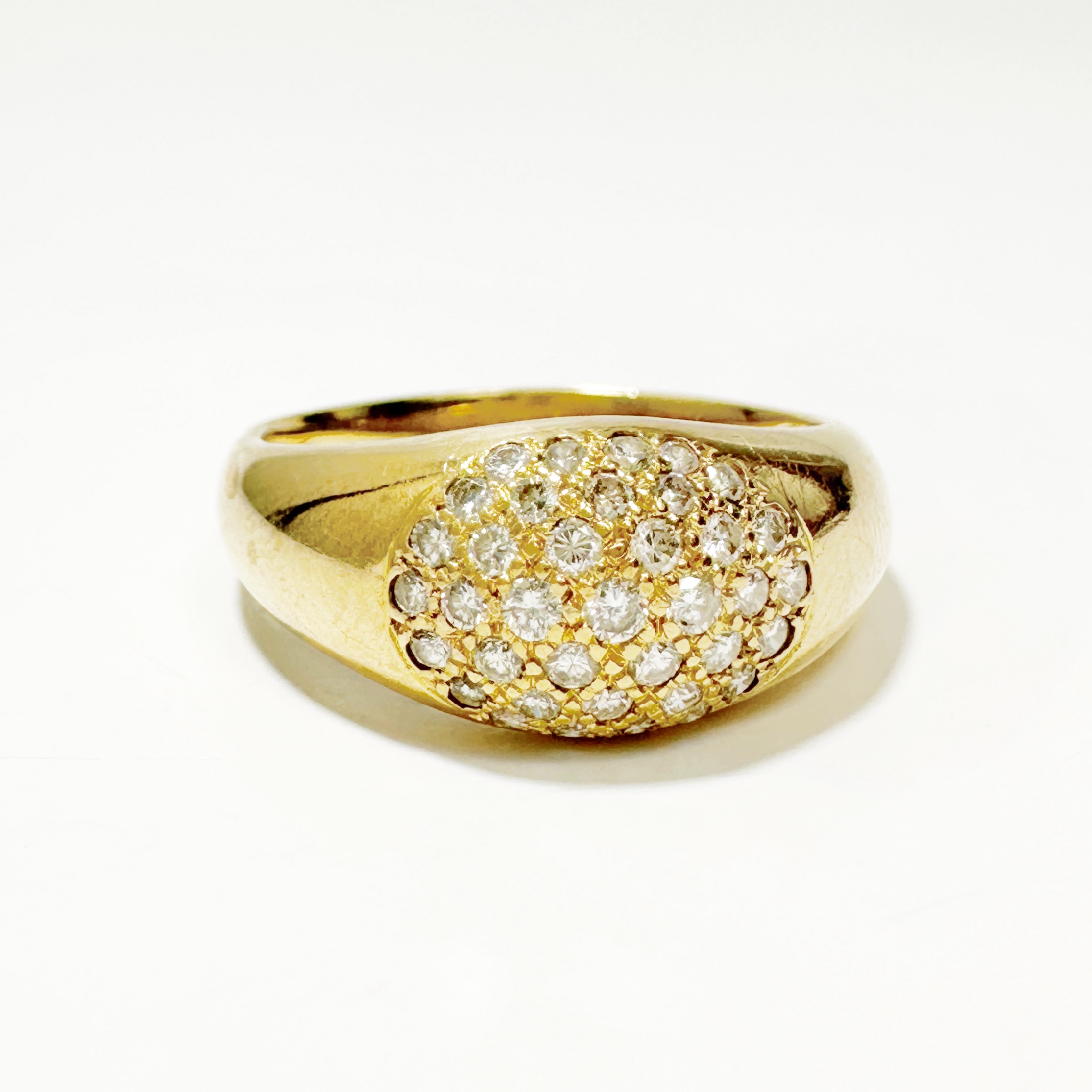 Vintage Gold Diamond Pavé Ring 6