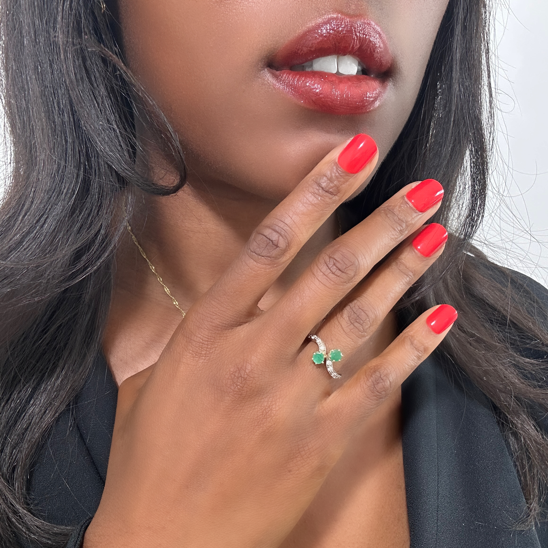 Vintage Gold Emerald Ring 7