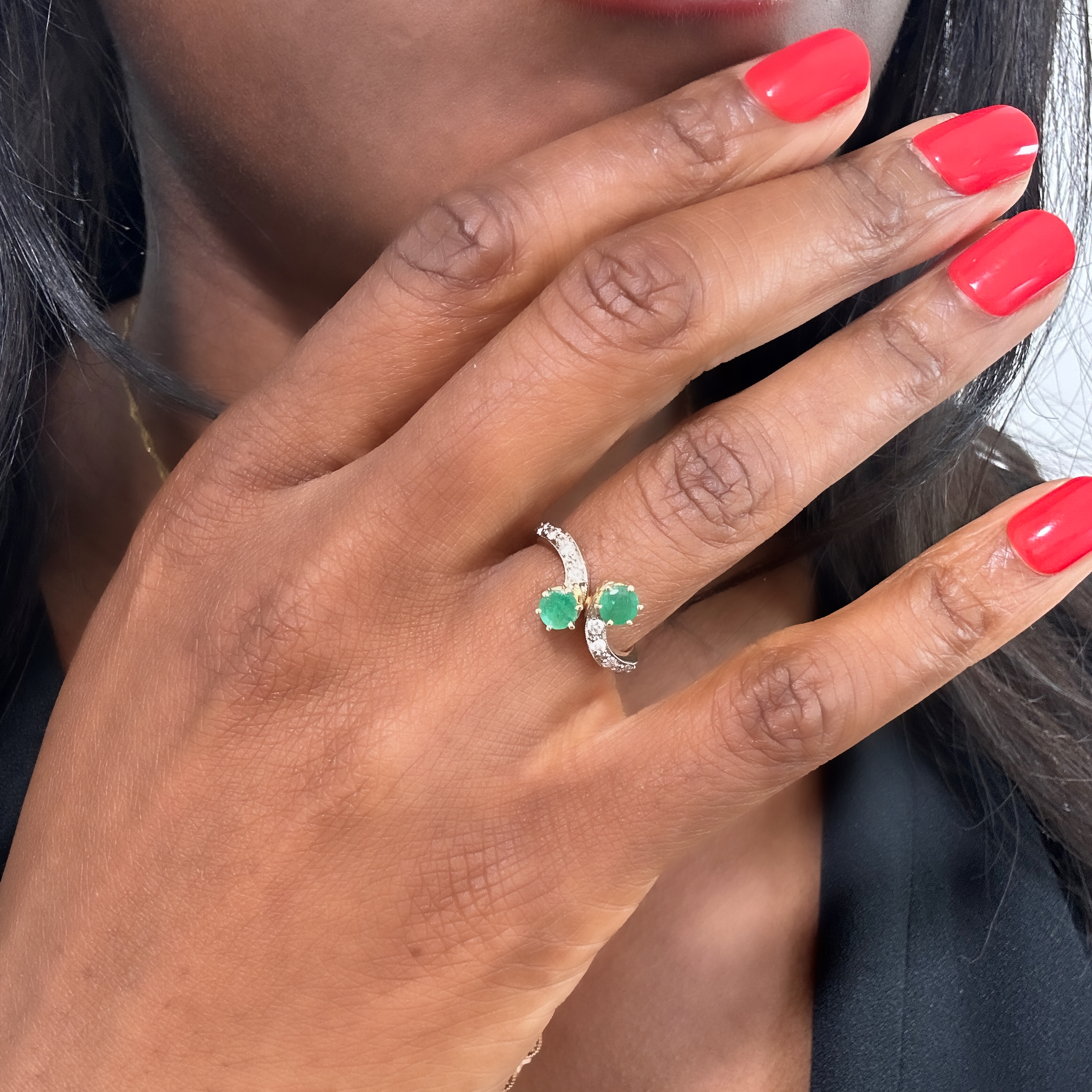 Vintage Gold Emerald Ring 9