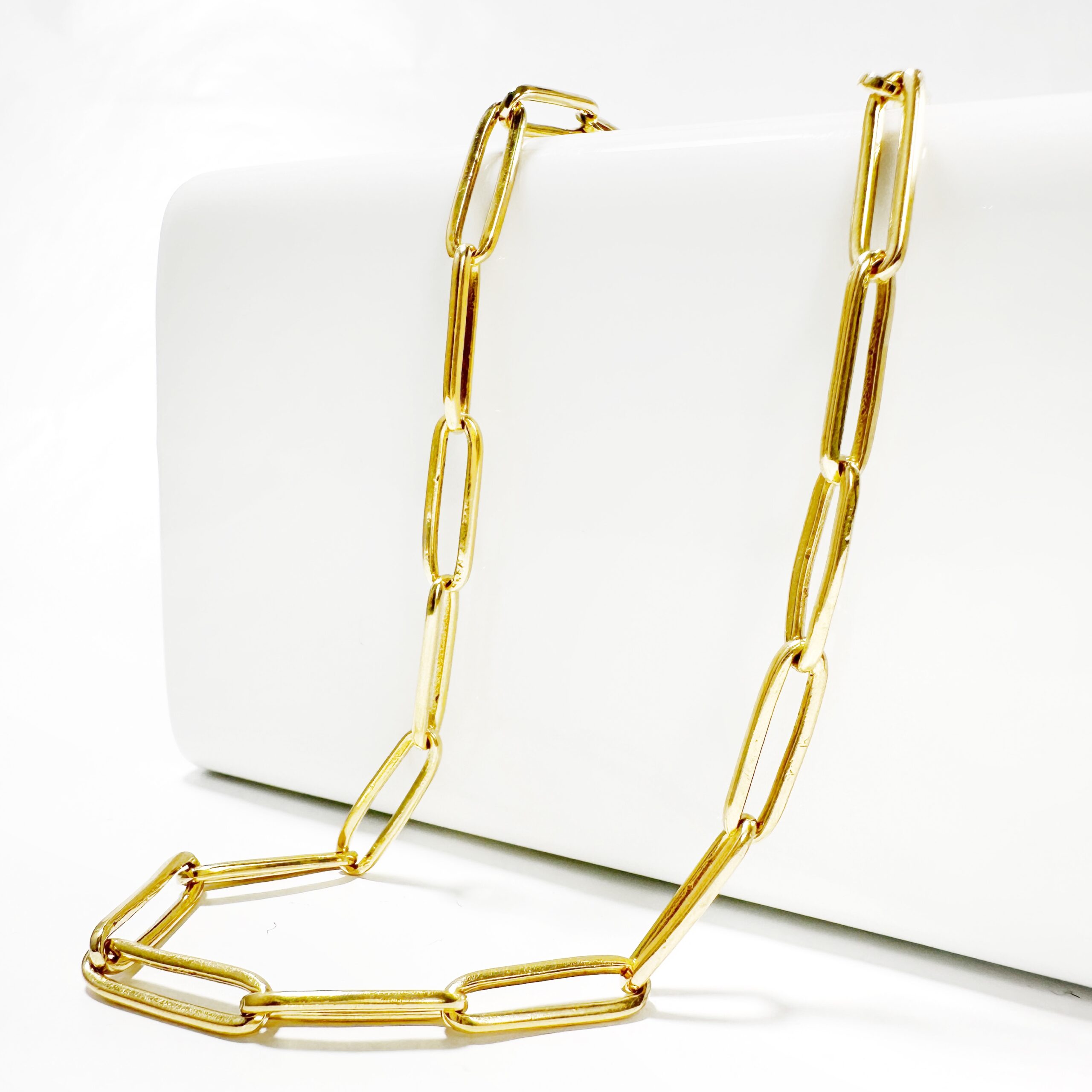 Vintage Gold Flat Curb Chain 3