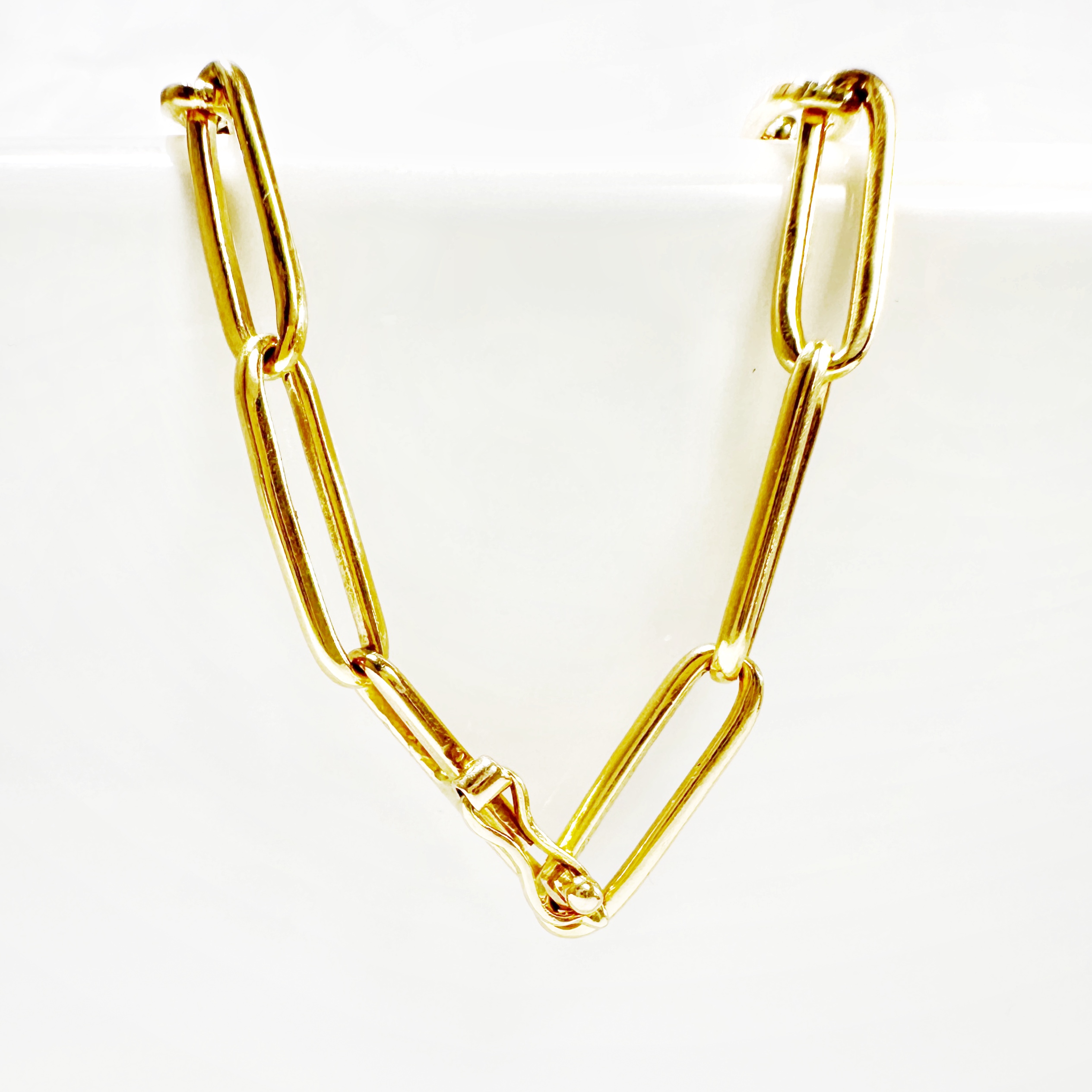 Vintage Gold Flat Curb Chain 4