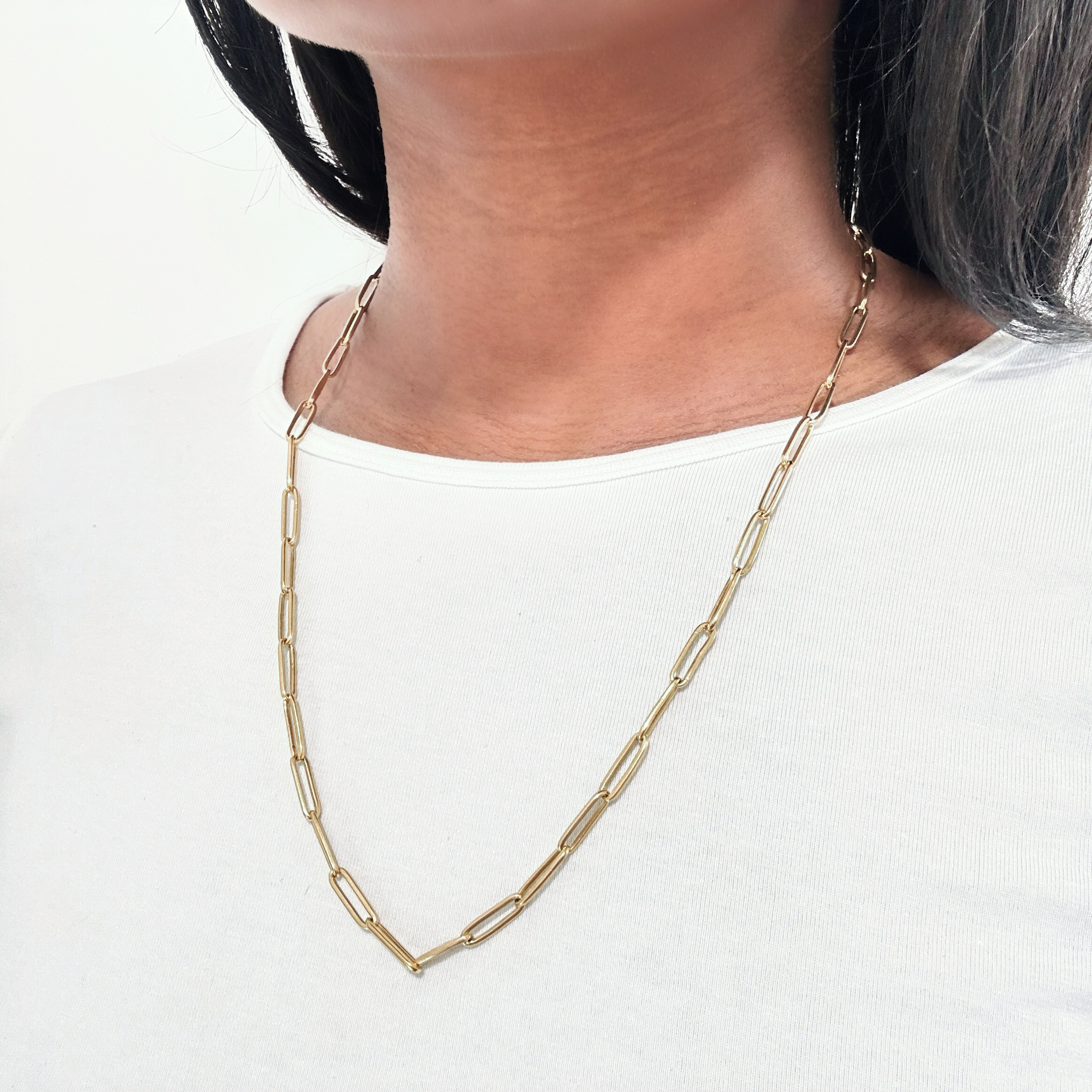 Vintage Gold Flat Curb Chain 7