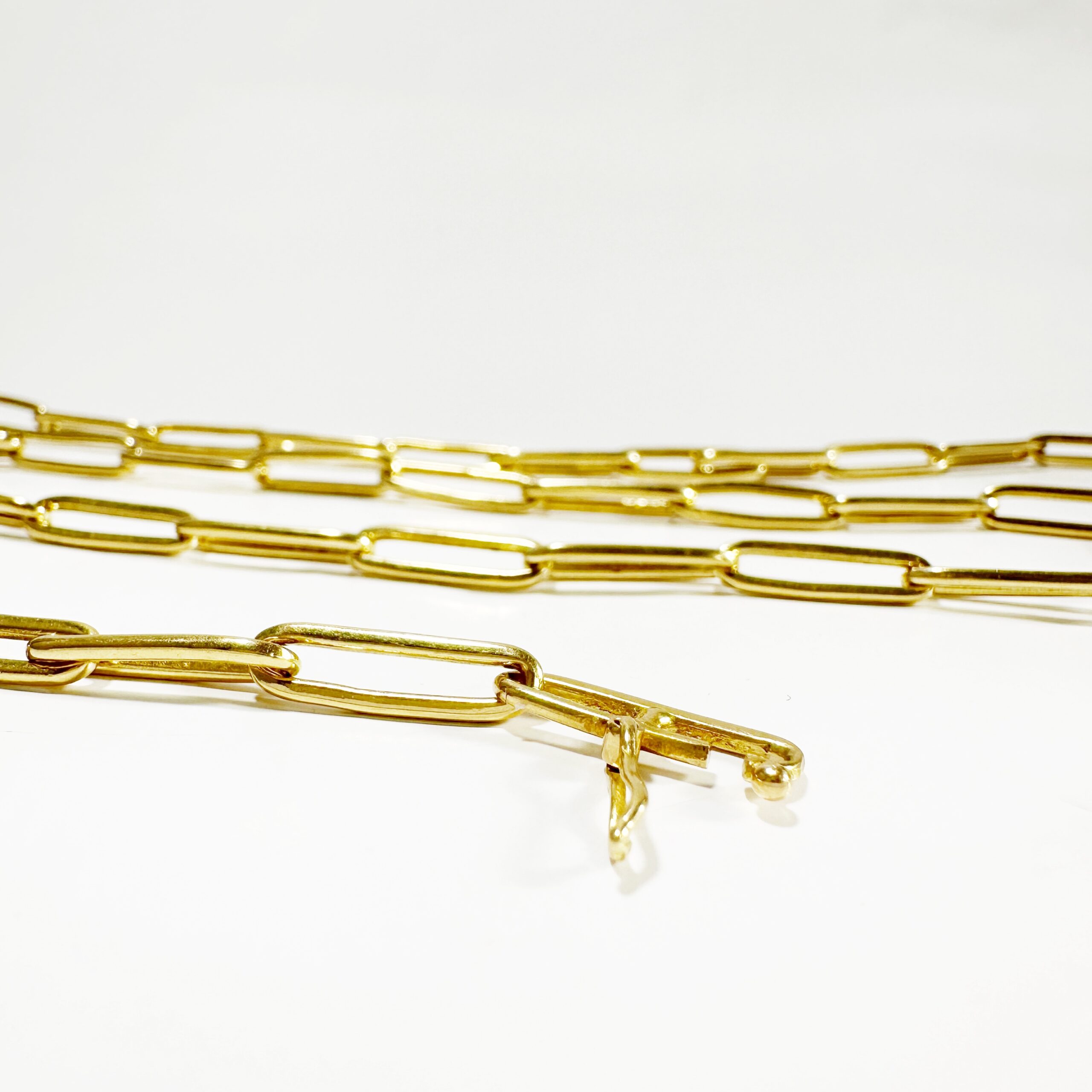 Vintage Gold Flat Curb Chain 8