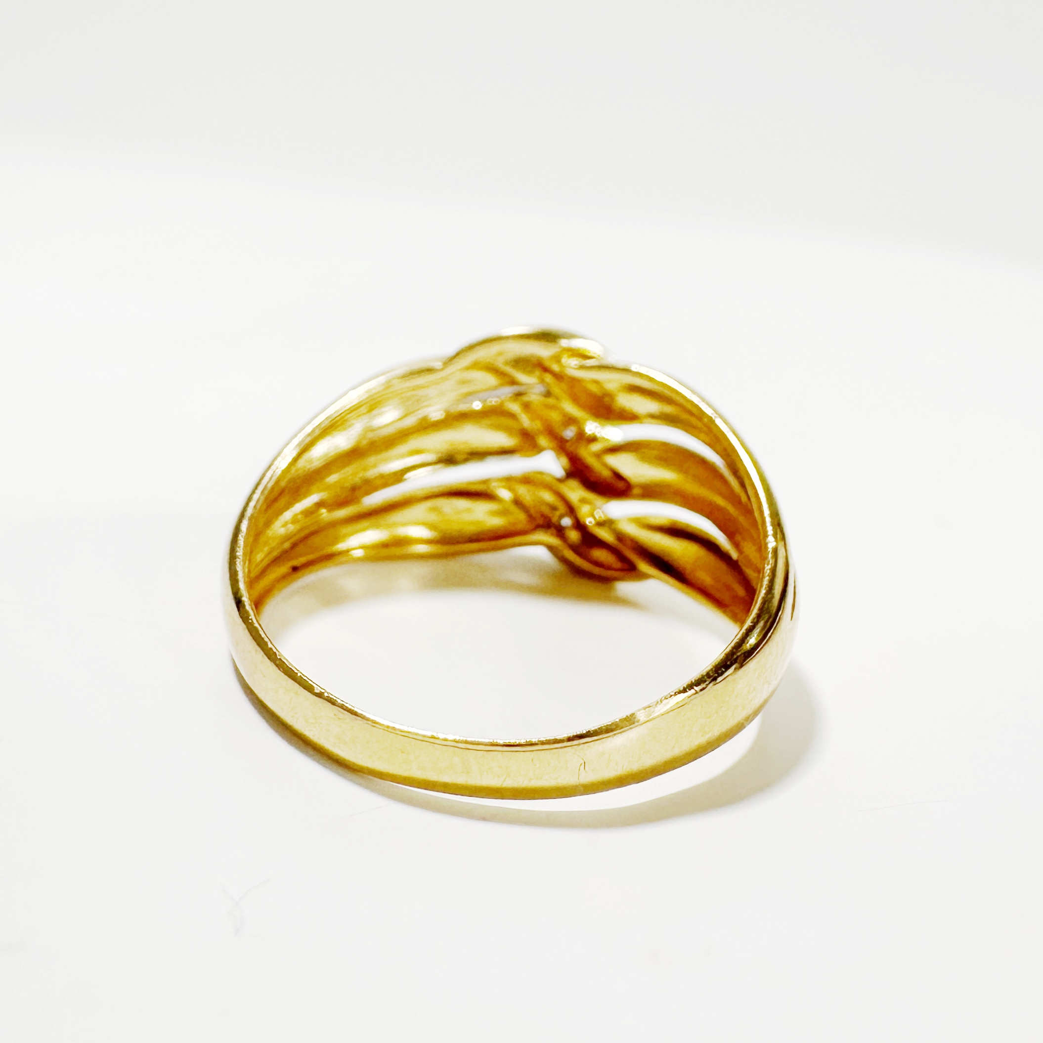 Vintage Gold Gadroon Diamond Ring 6