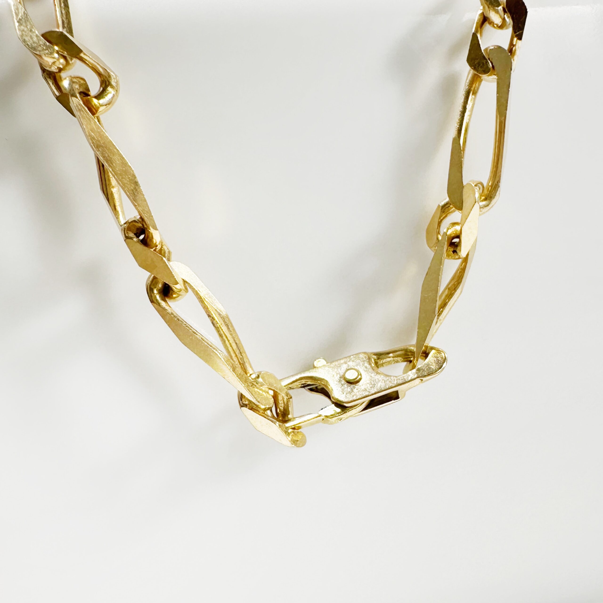 Vintage Gold Gourmette Curb Chain Bracelet 1