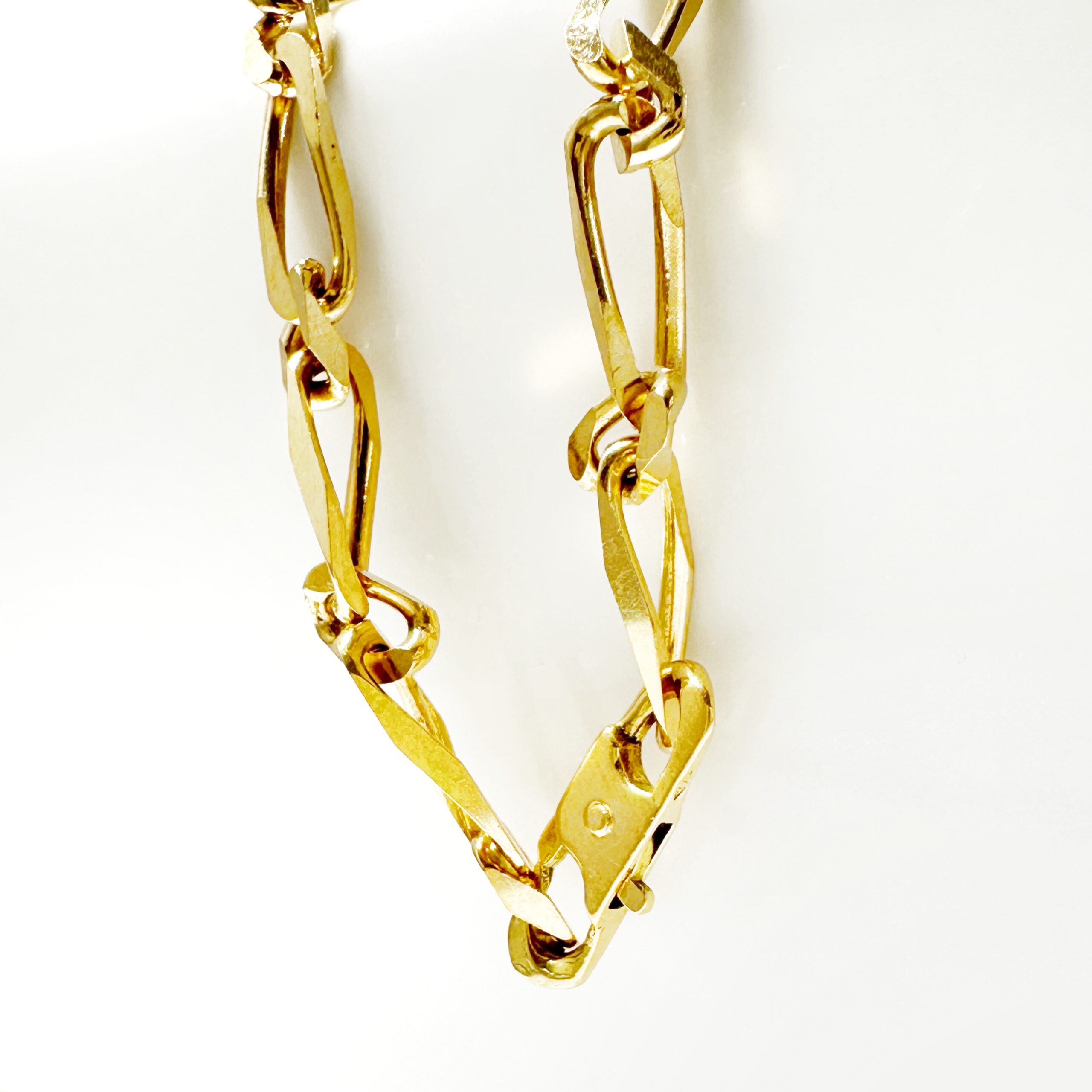 Vintage Gold Gourmette Curb Chain Bracelet 2