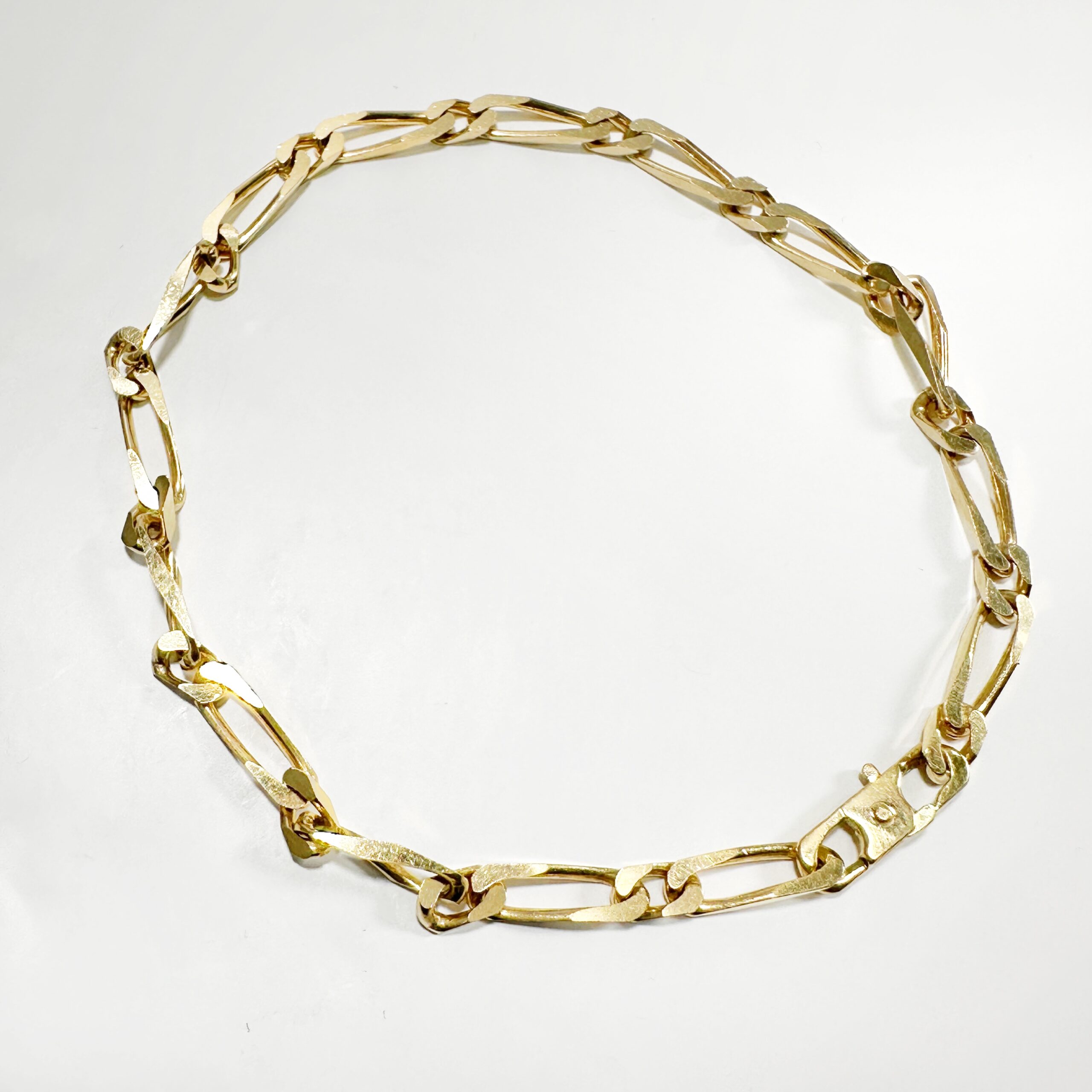 Vintage Gold Gourmette Curb Chain Bracelet 5