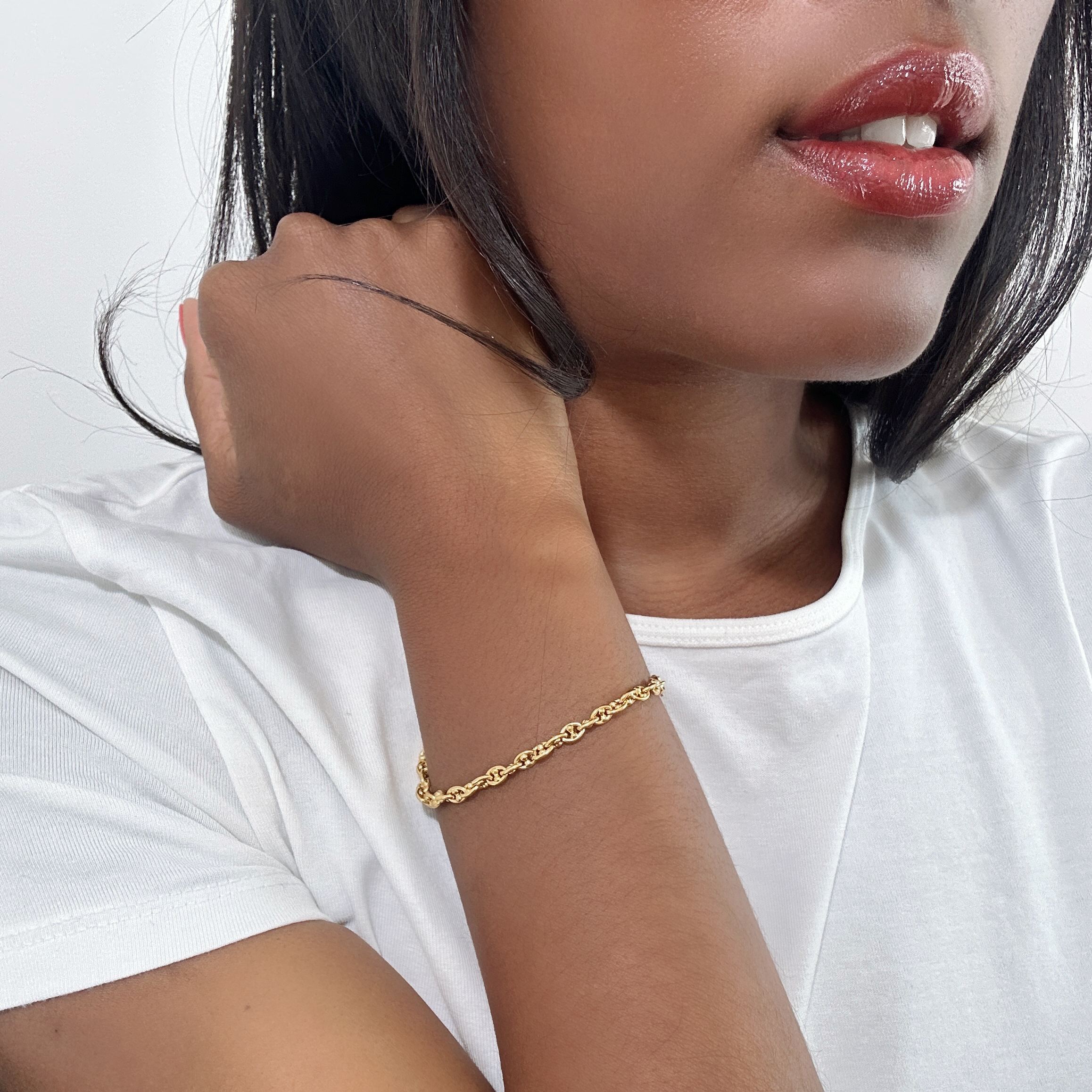 Vintage Gold Marine Link Bracelet 5