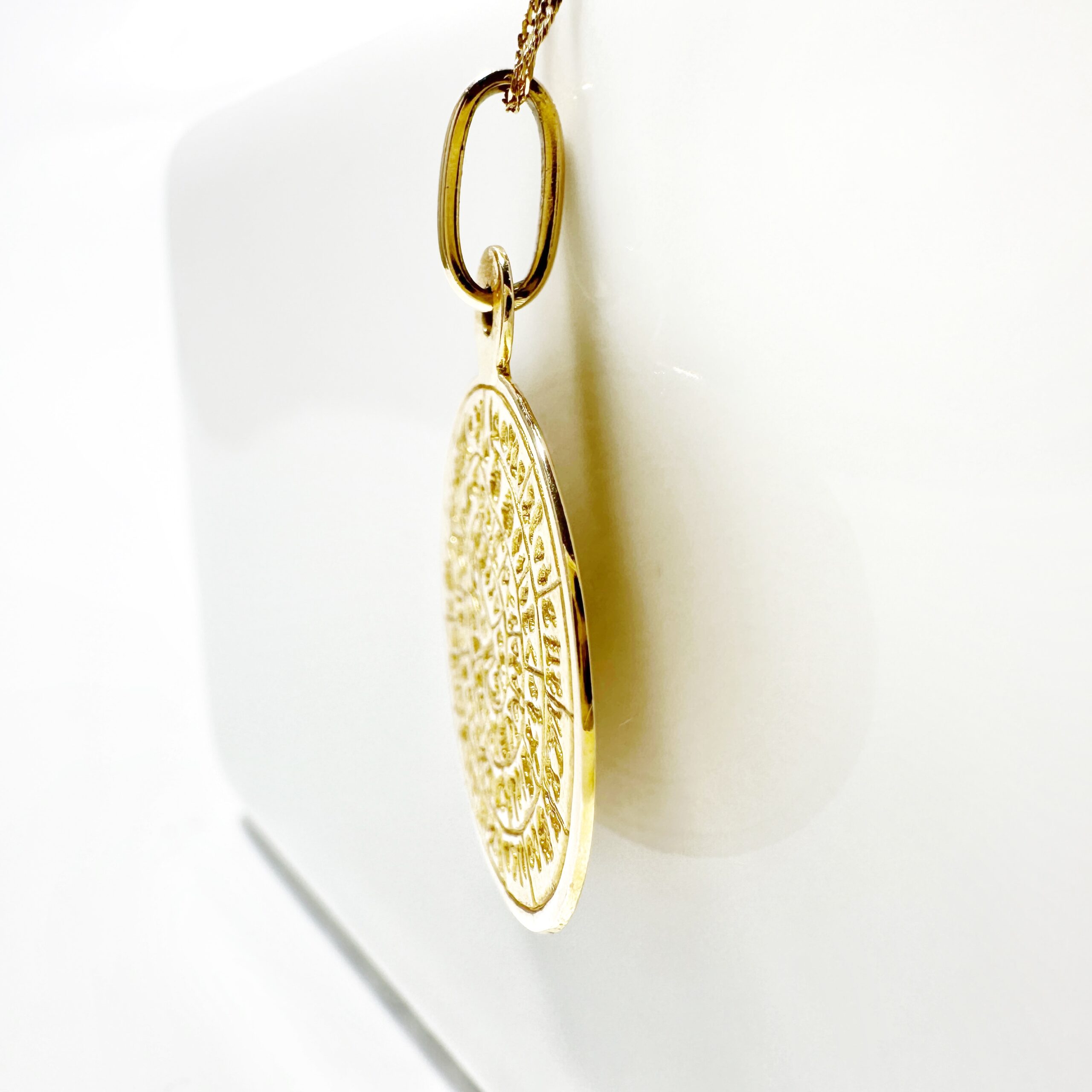 Vintage Gold Phaistos Disc Pendant 2