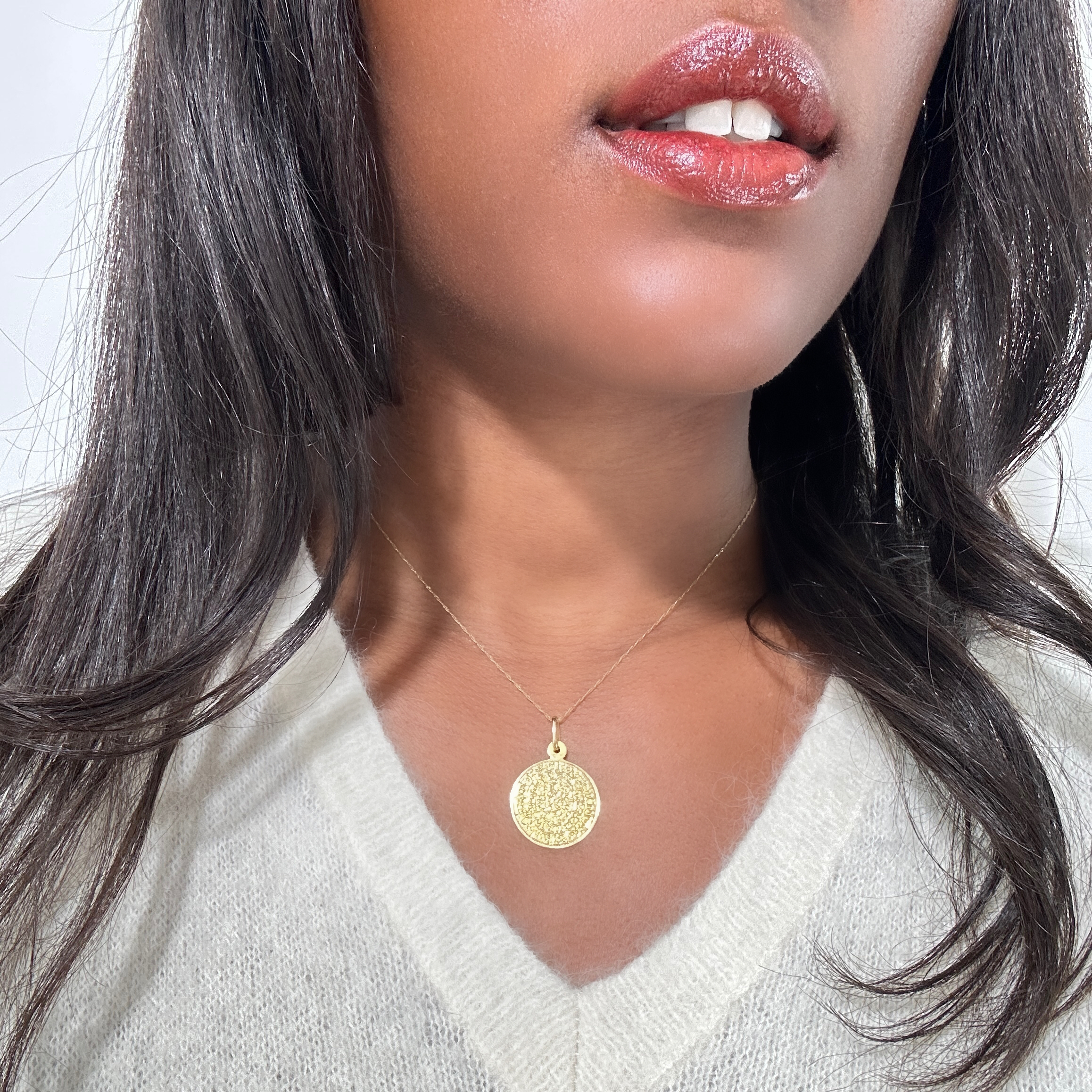 Vintage Gold Phaistos Disc Pendant 5