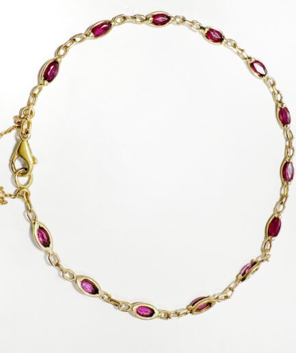 Gold and ruby bracelet "Rosalie"