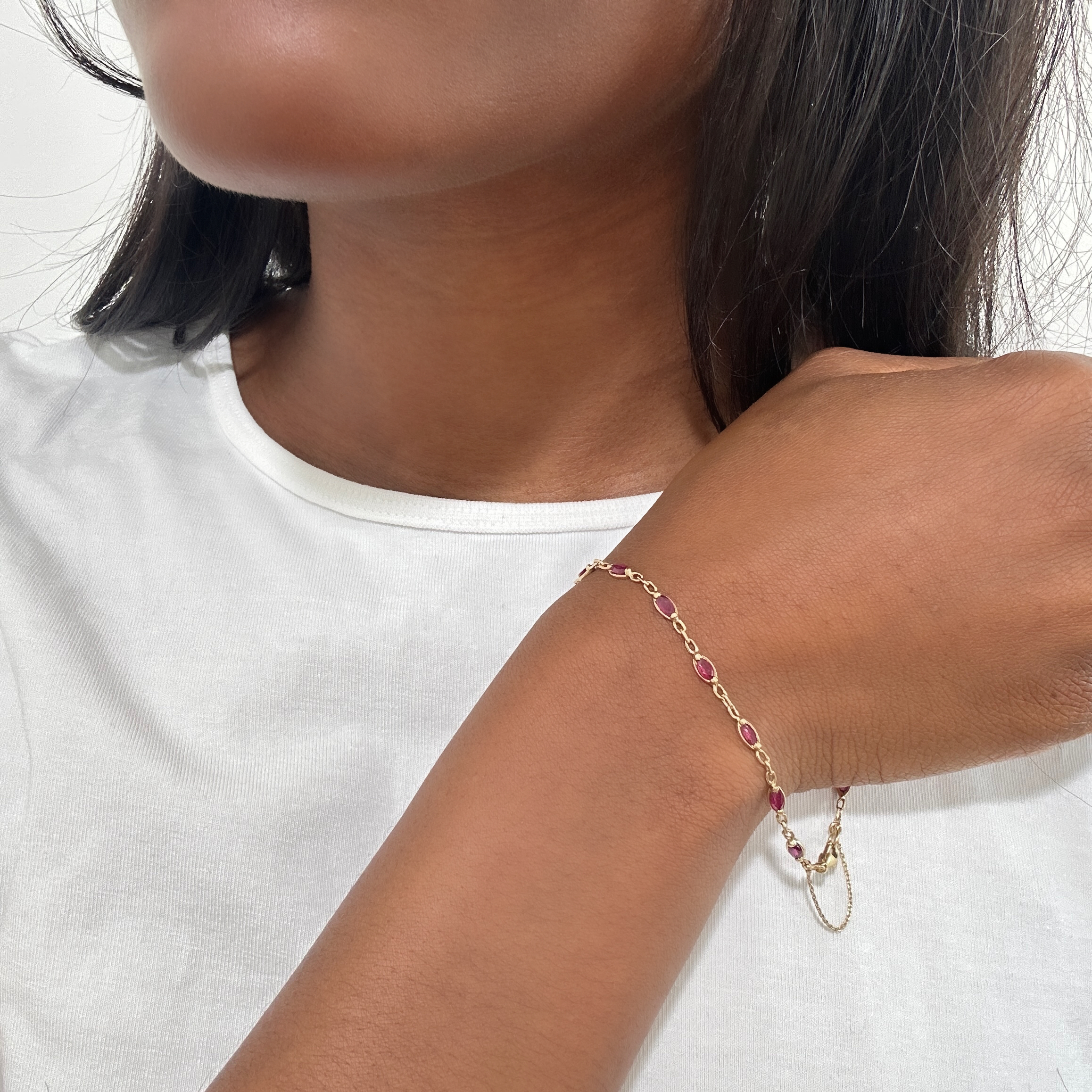 Vintage Gold Ruby Bracelet 6