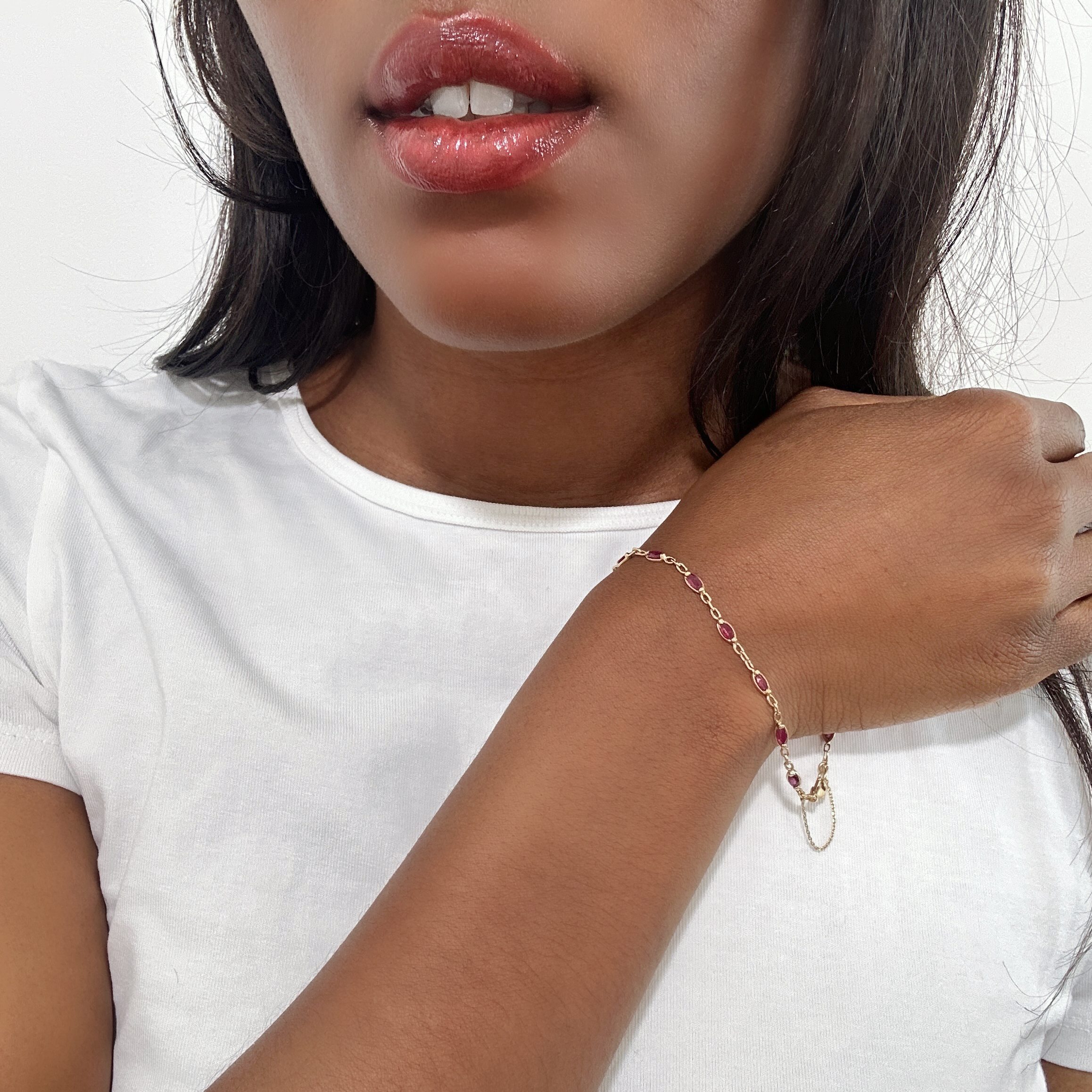 Vintage Gold Ruby Bracelet 7