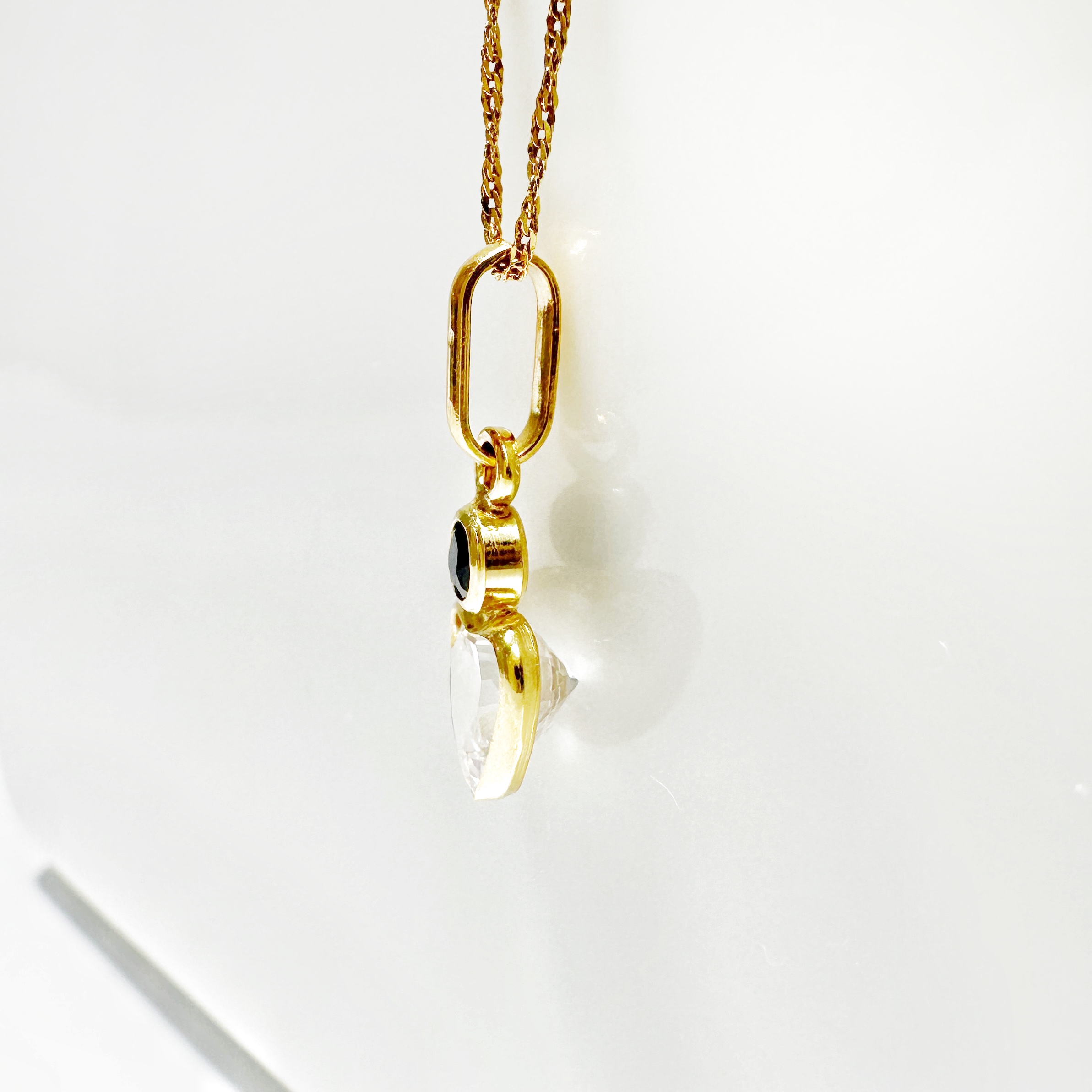 Vintage Gold Sapphires Pendant 6