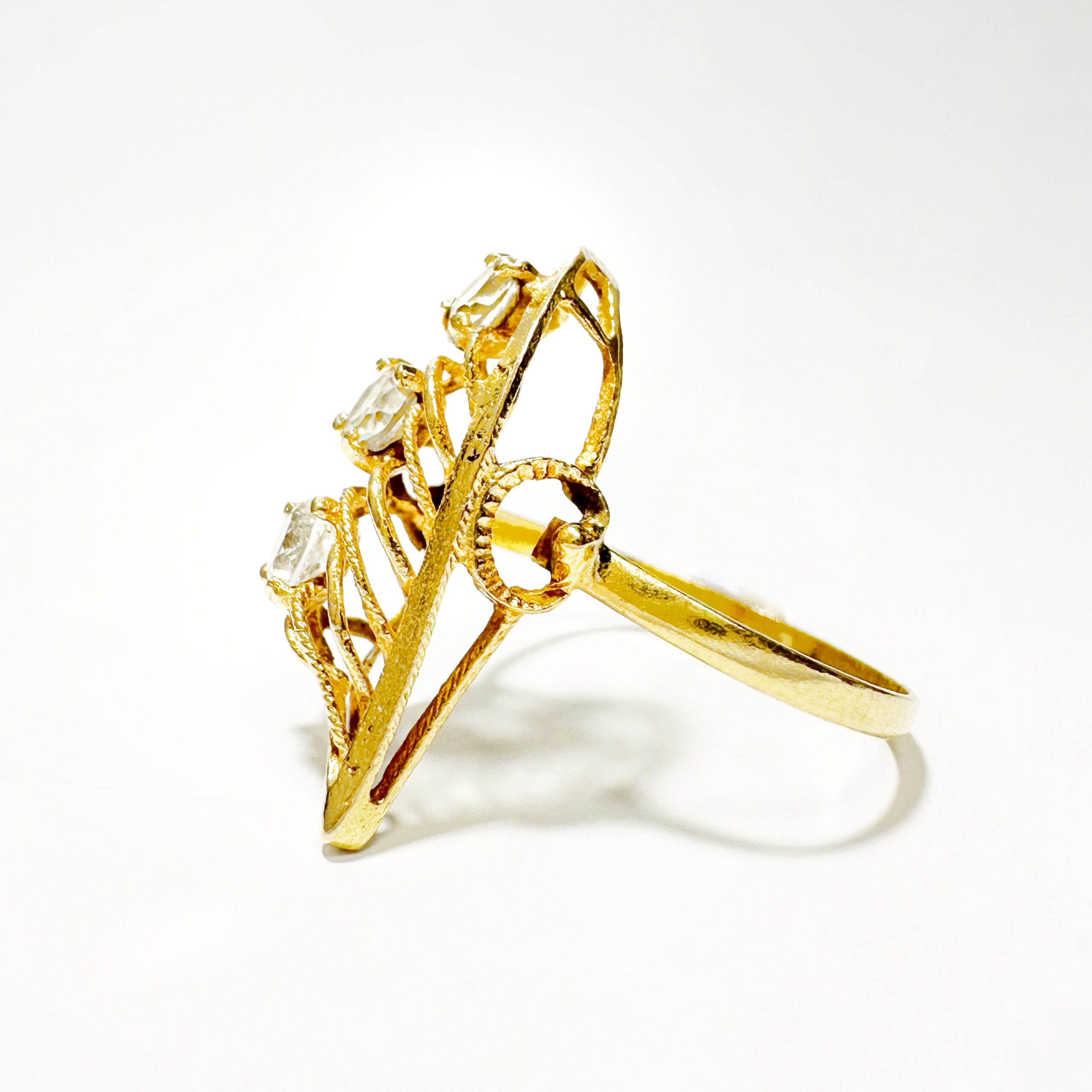 Vintage Gold Trilogy Diamond Ring 2
