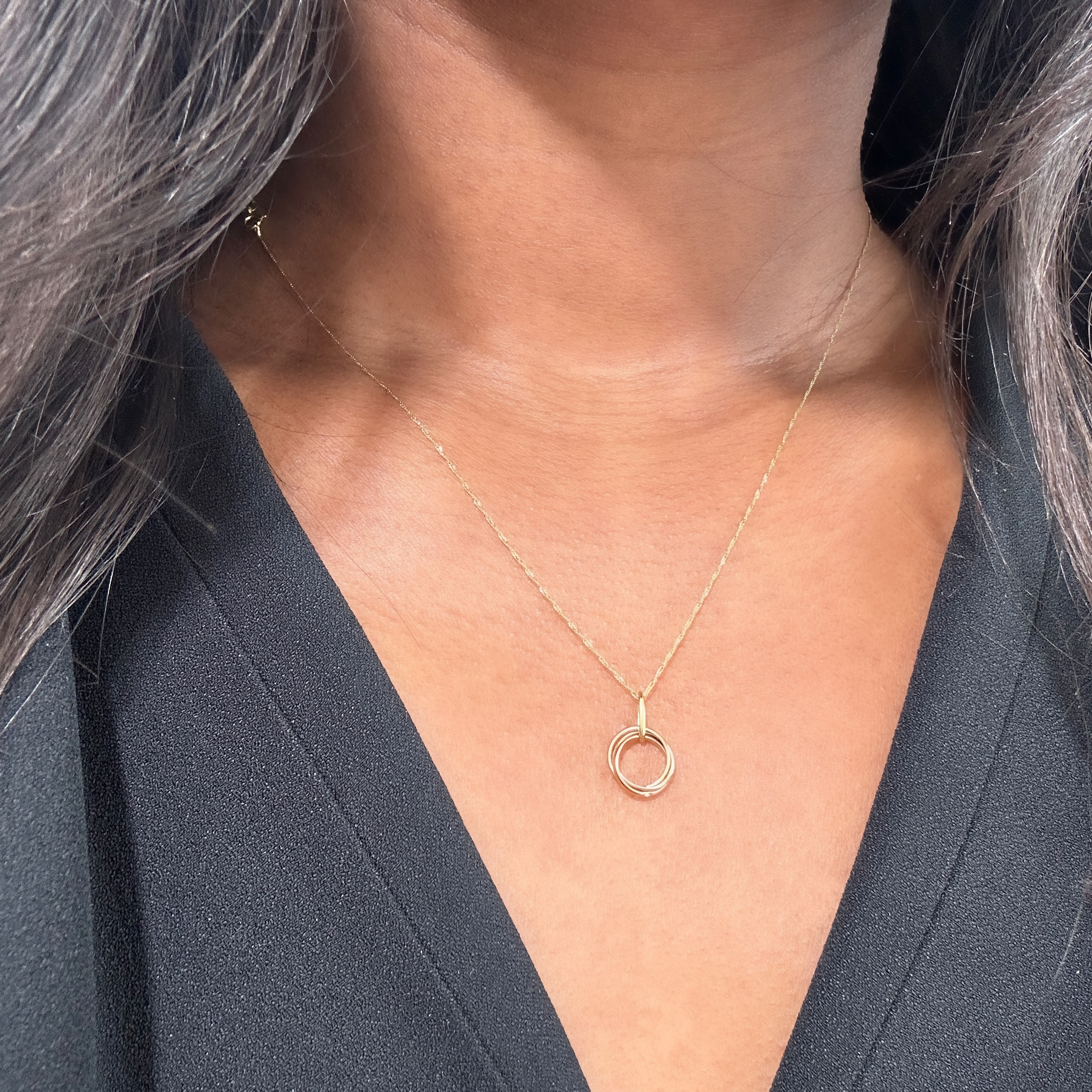 Vintage Gold Trinity Pendant 2