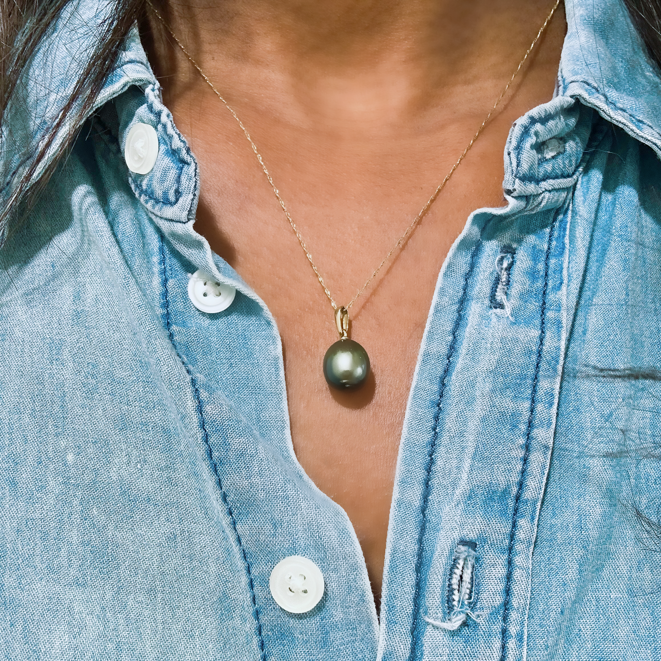 Vintage Tahiti Pearl Pendant 7