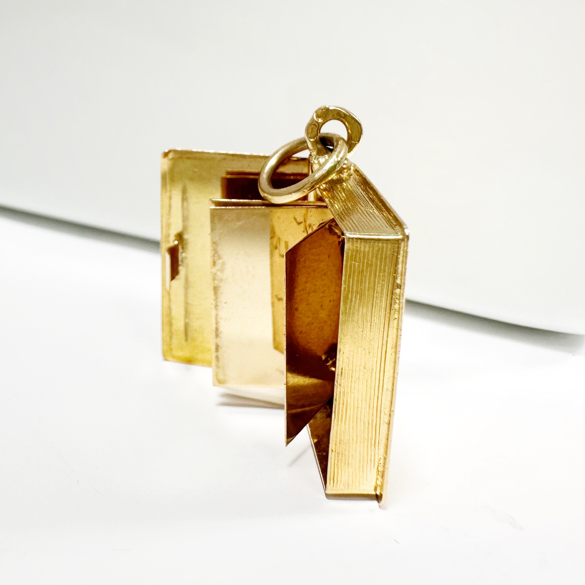 Antique Gold And Coral Love Book Pendant 13