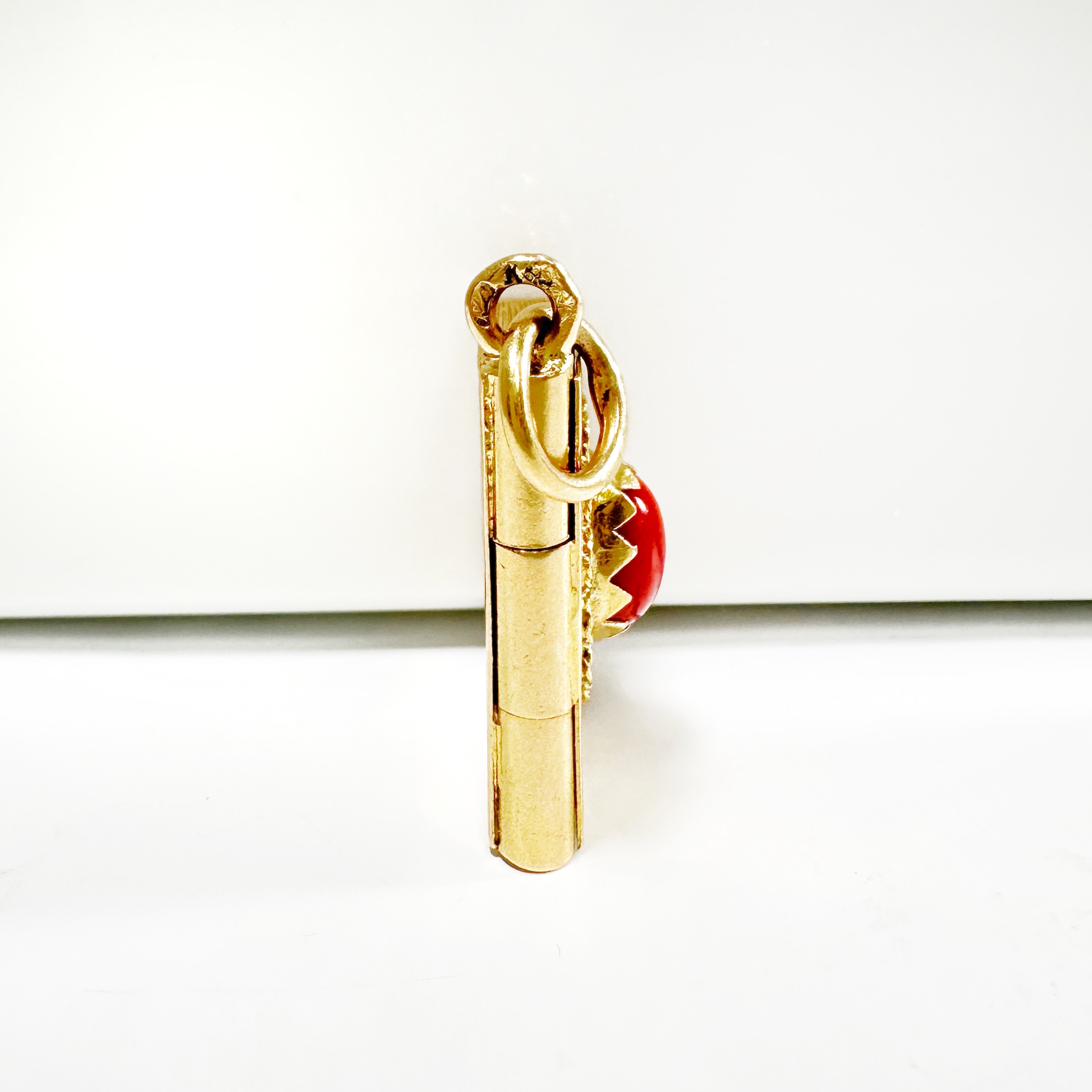 Antique Gold And Coral Love Book Pendant 7