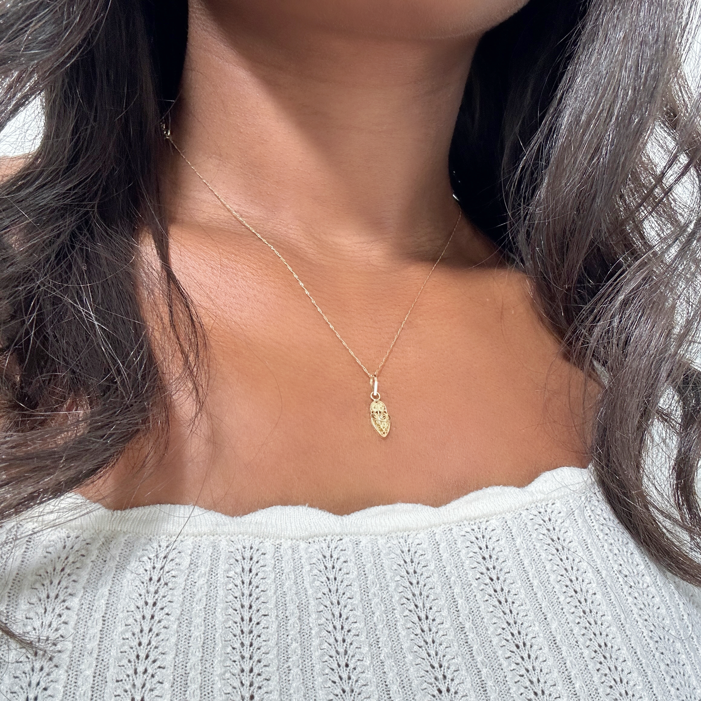 Vintage Gold Baboush Pendant 2