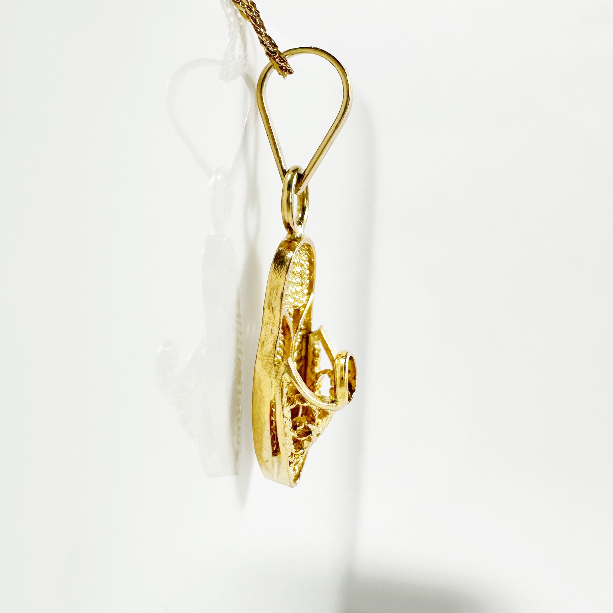 Vintage Gold Baboush Pendant 7