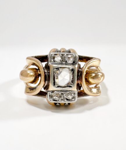 Bague tank or et diamant "Simone"
