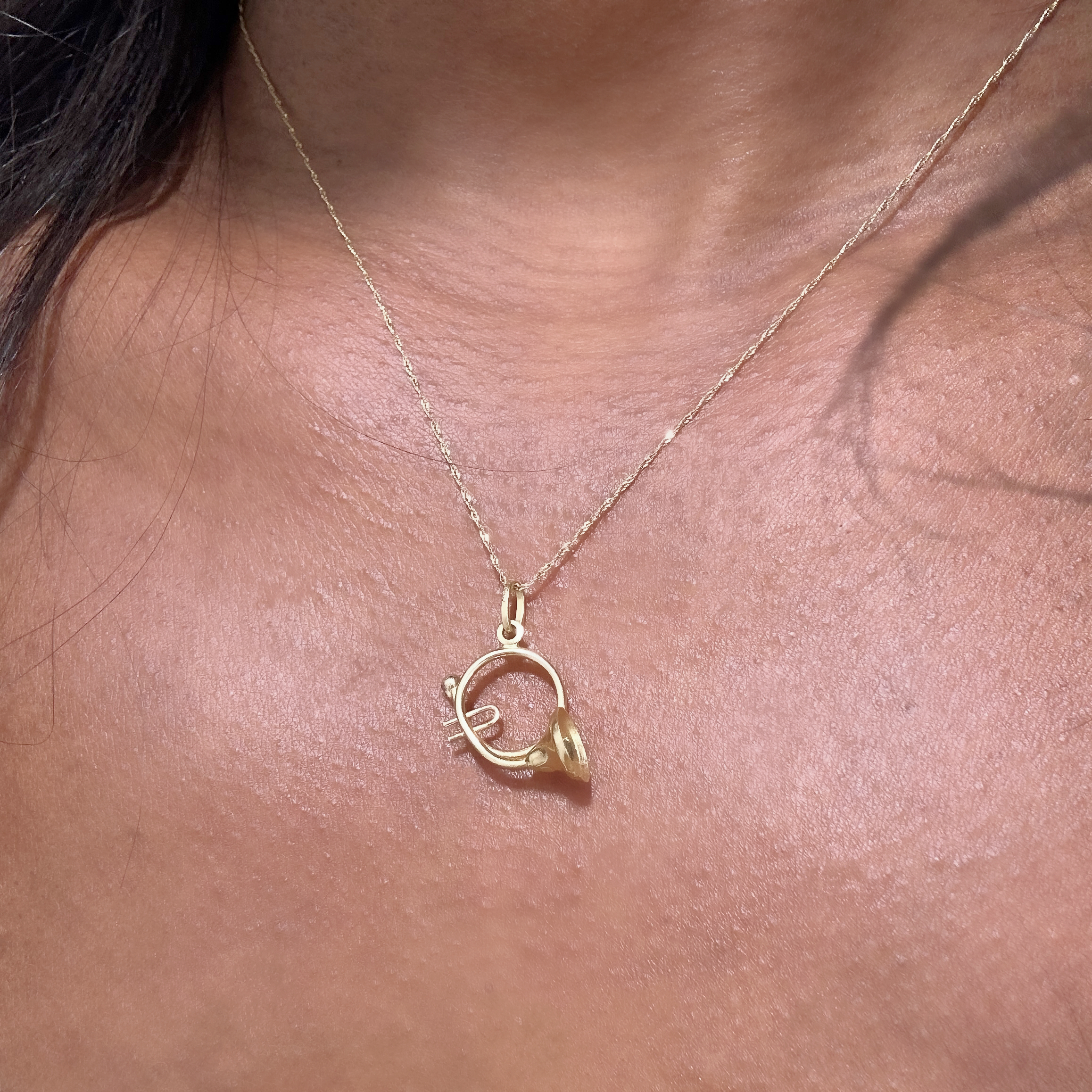 Vintage Gold Hunting Horn 6