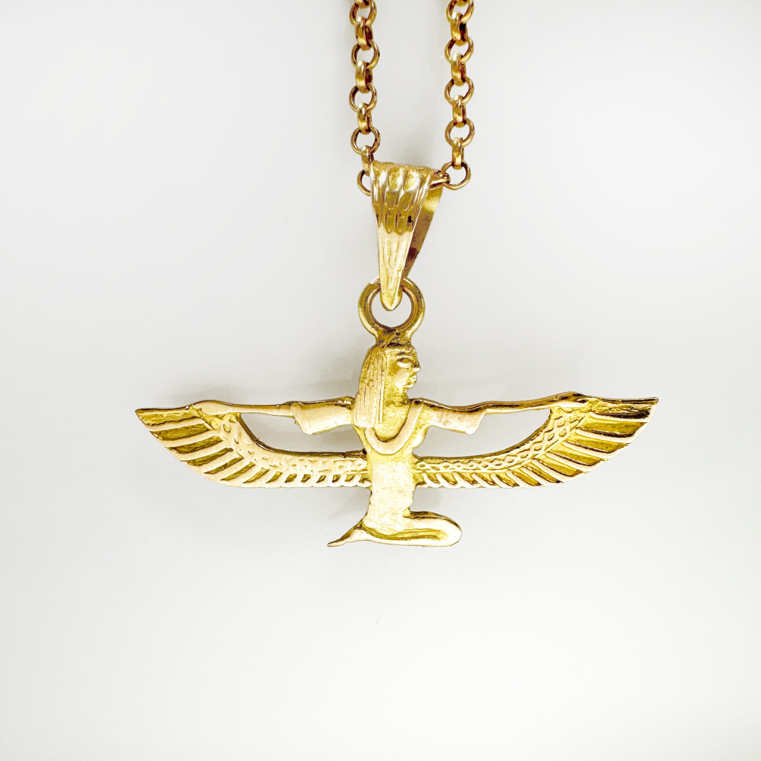 Vintage Gold Isis Egyptian Pendant (1)