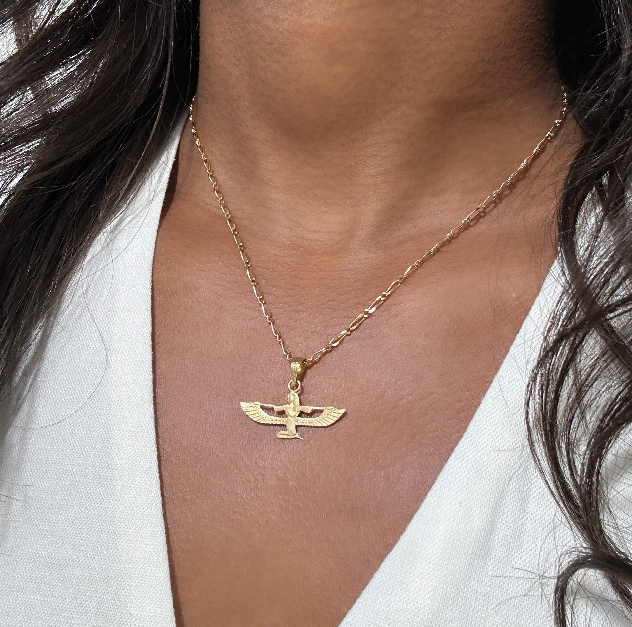 Vintage Gold Isis Egyptian Pendant (1)