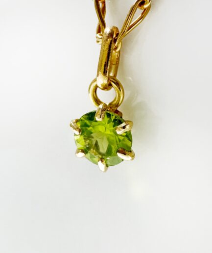 Pendentif solitaire or et péridot "Perina"