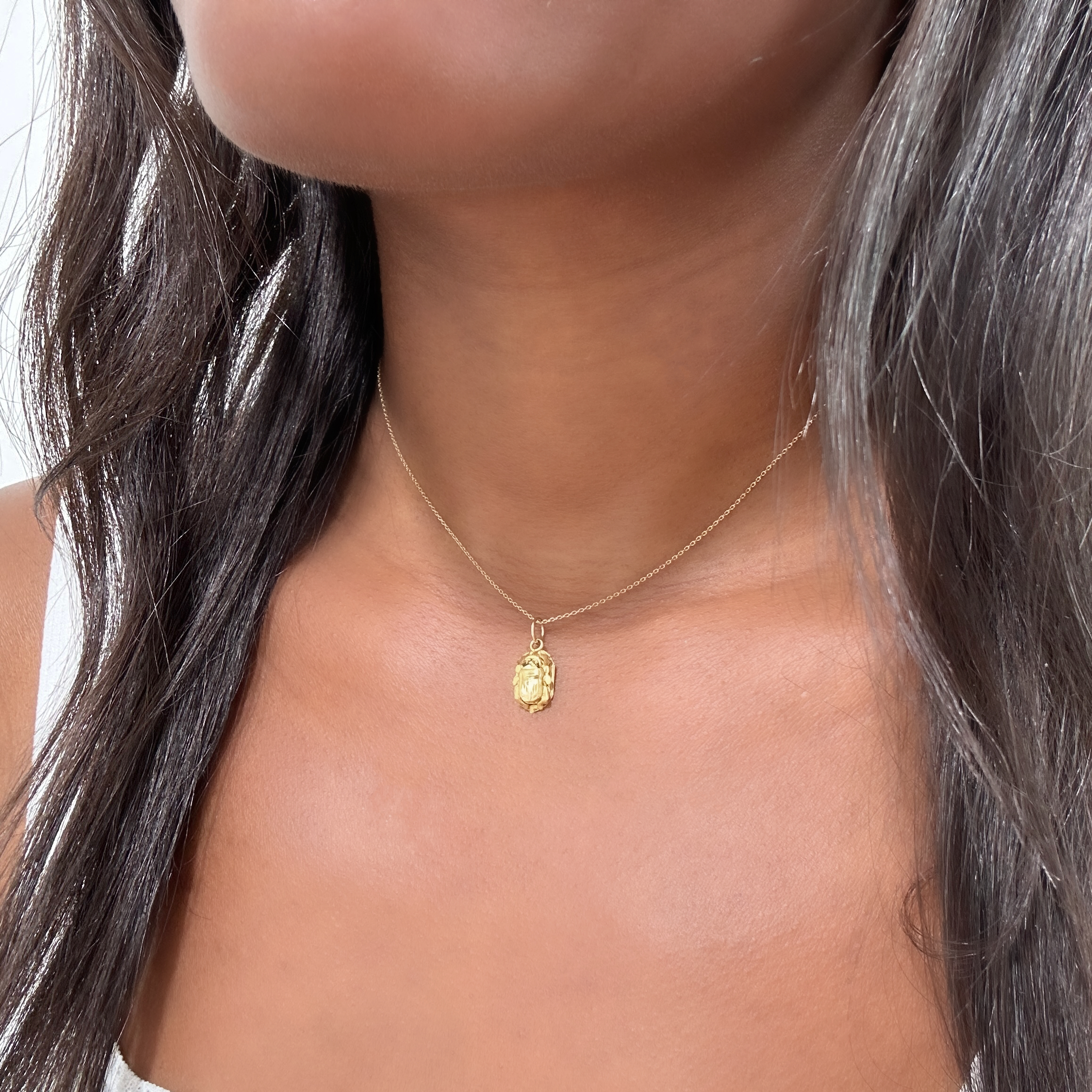 18k Gold Vintage Thin Belcher Link Chain (2)