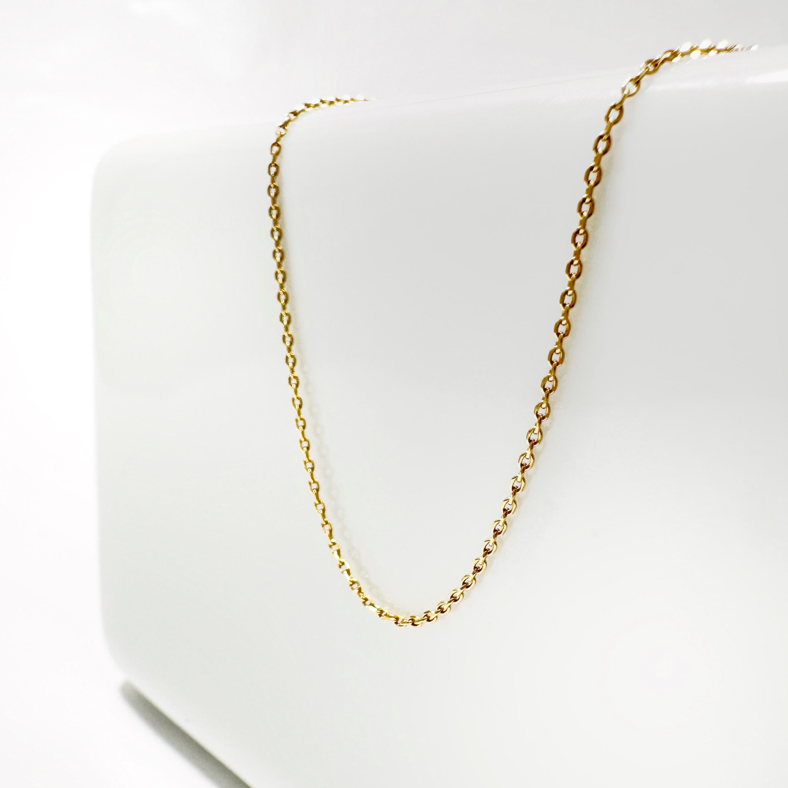 18k Gold Vintage Thin Belcher Link Chain (4)