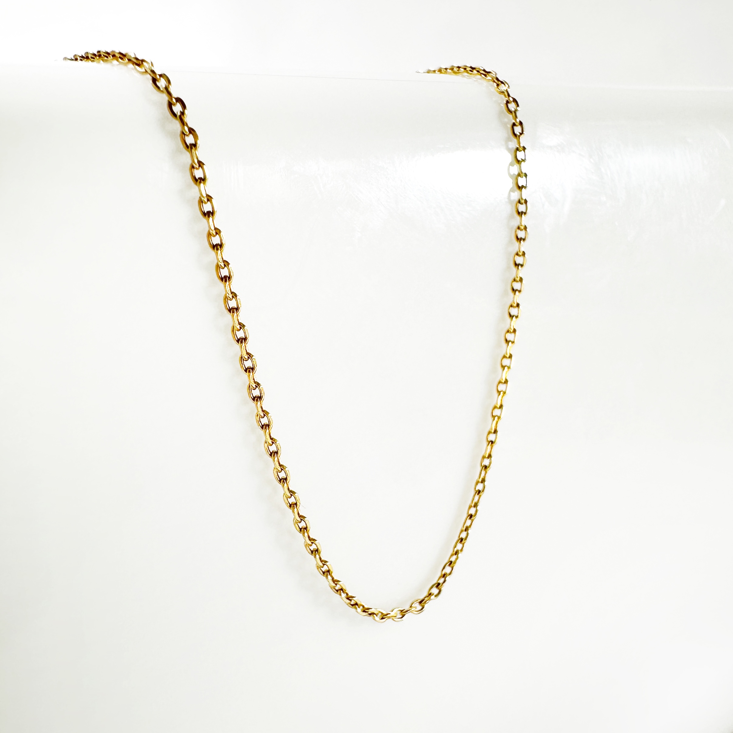 18k Gold Vintage Thin Belcher Link Chain (5)