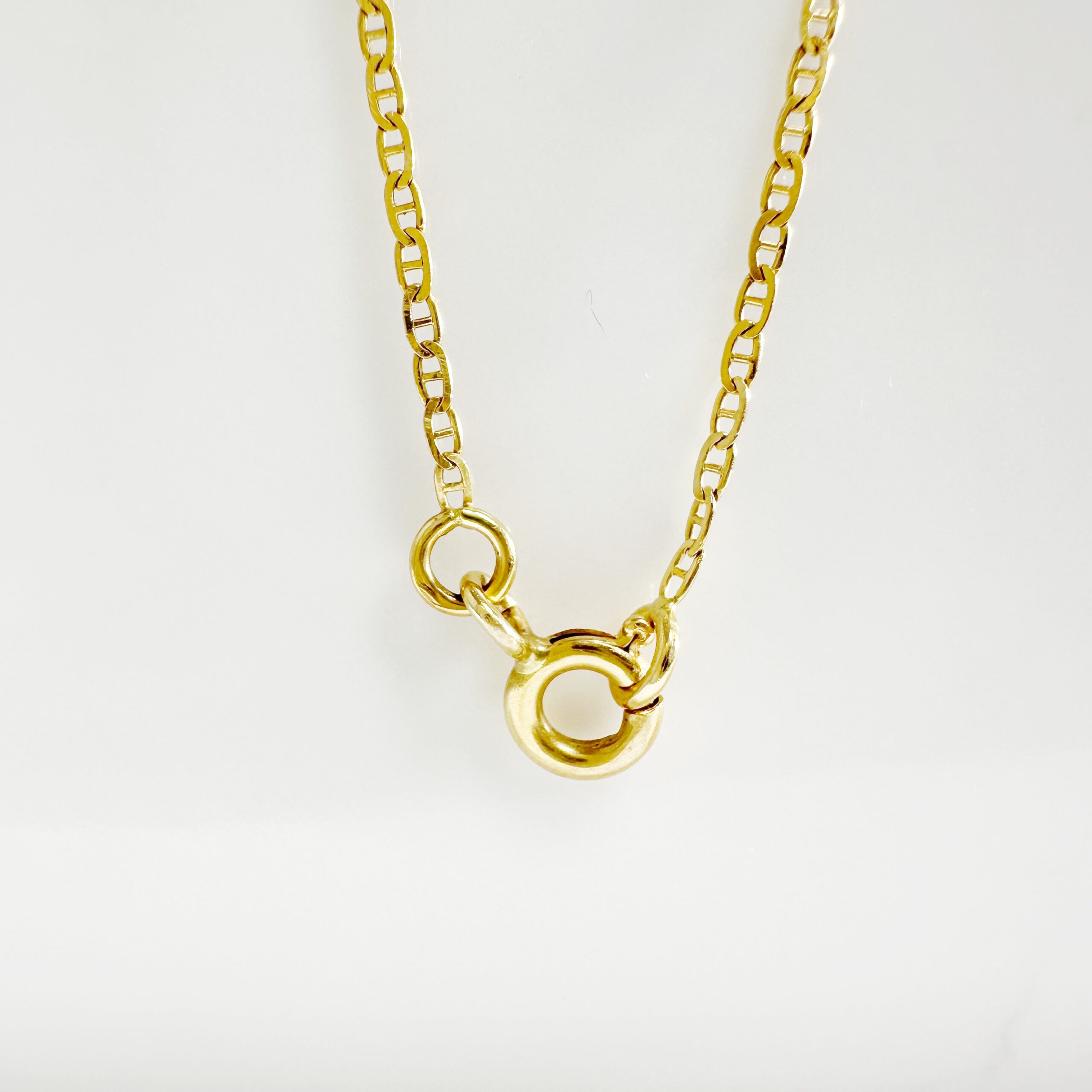 18k Vintage Gold Flat Marine Link Chain (1)