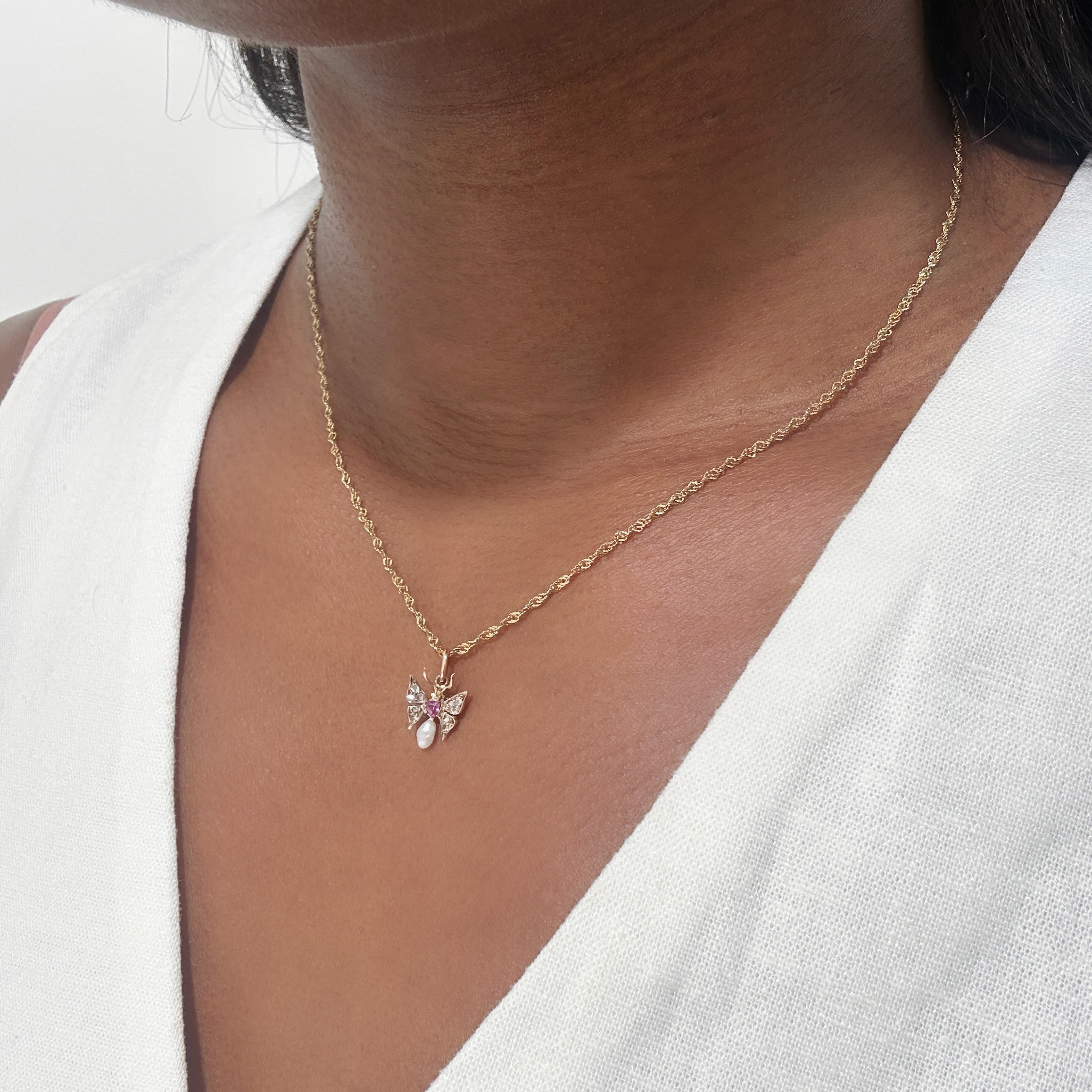 18k Vintage Gold Flat Marine Link Chain (1)